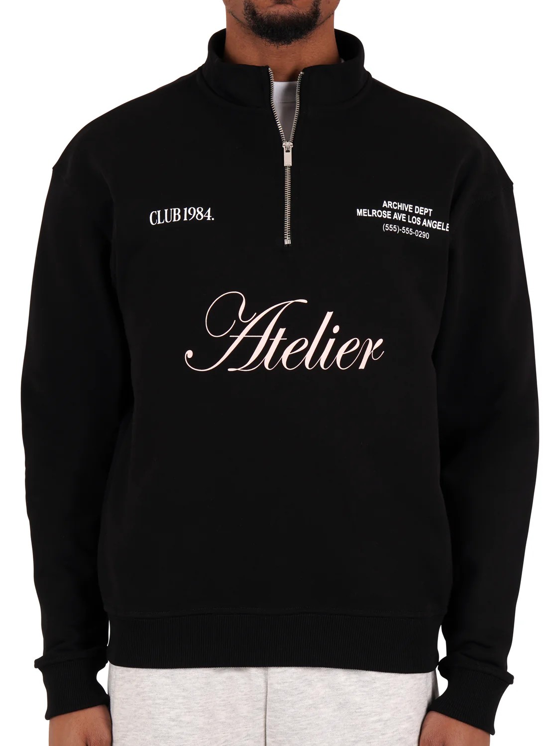 (CLUP1984) Atelier 1/4 Zip - Black