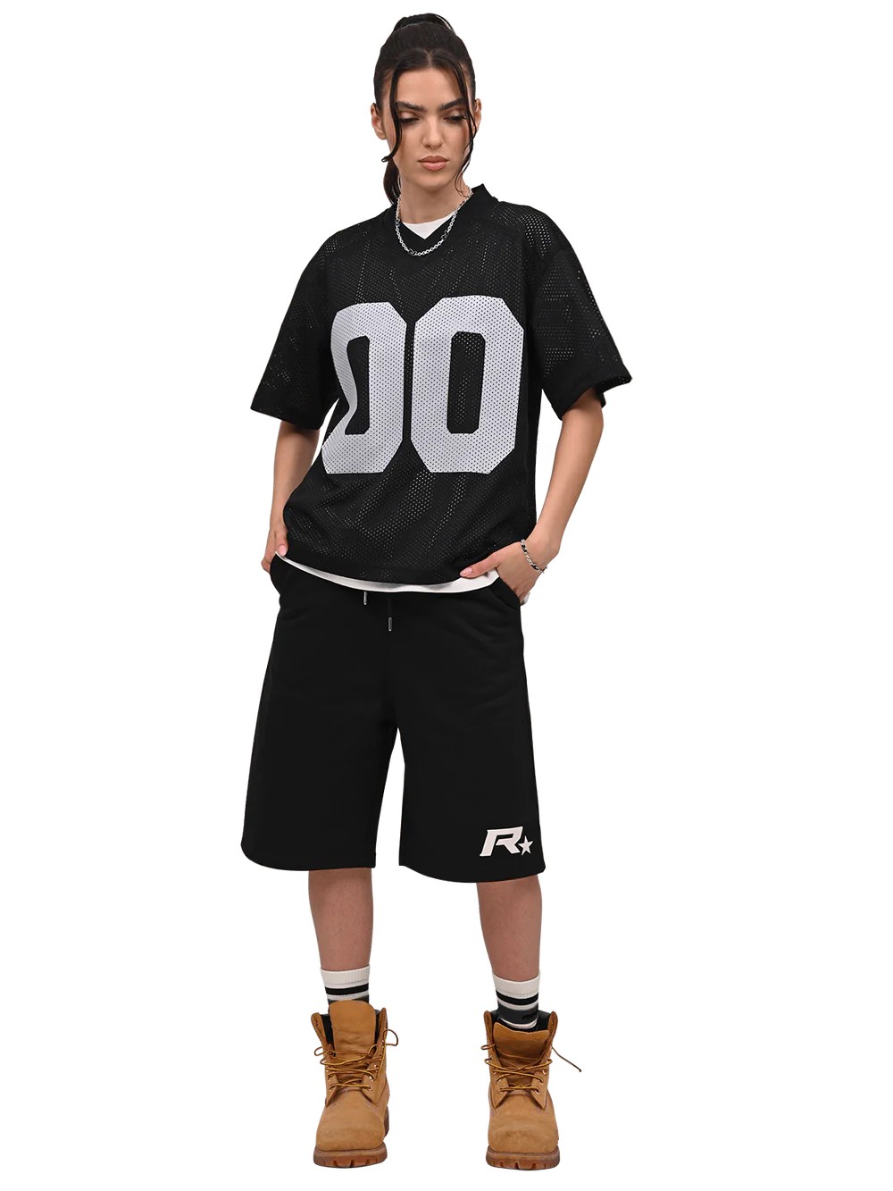 (RPTSTUDİOS) Baggy Jersey Shorts - Black