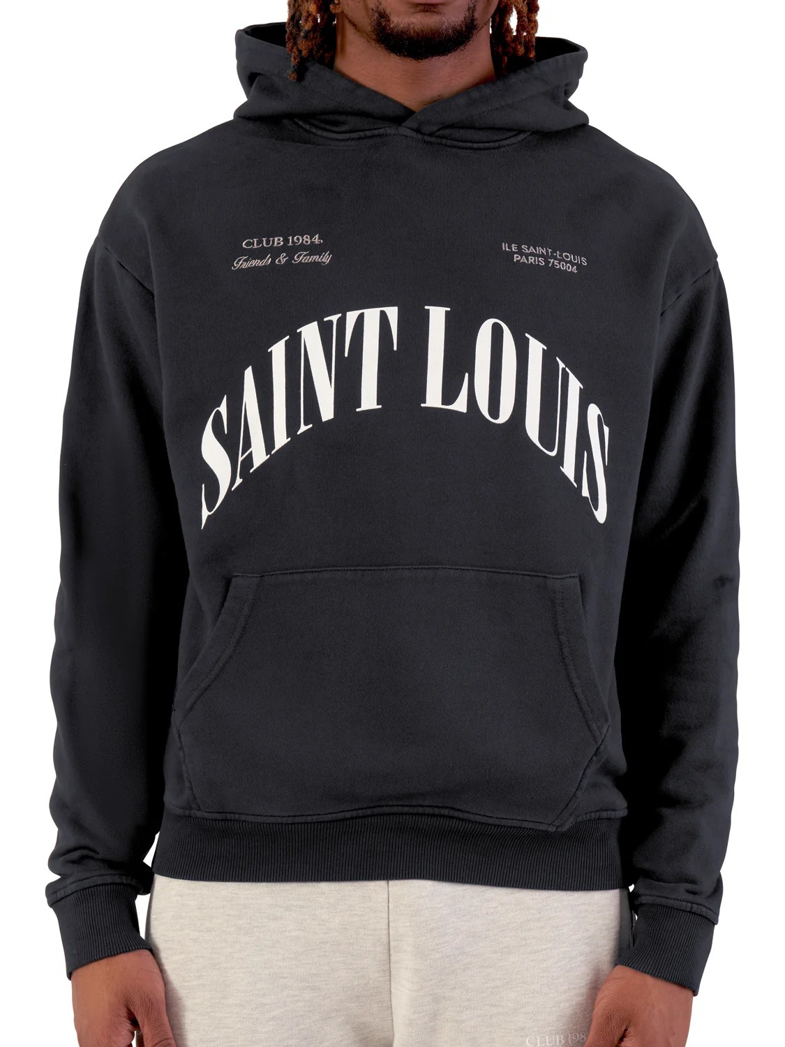 (CLUP1984) F&F Saint Louis Hoodie - Washed Black