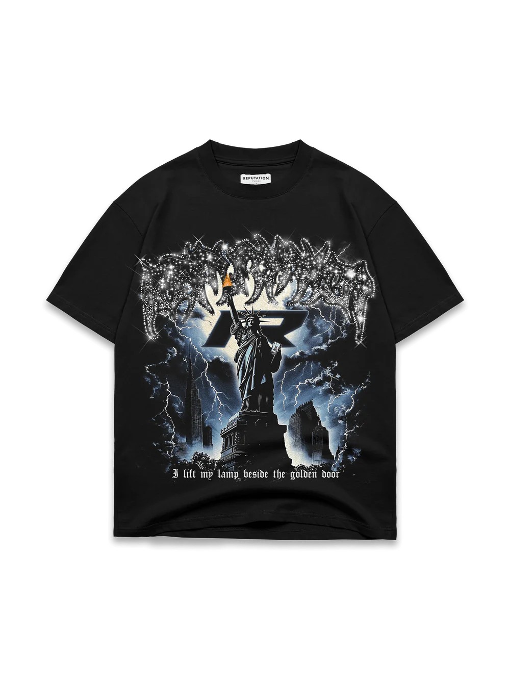 Liberty Blackout Rhinestone Tee
