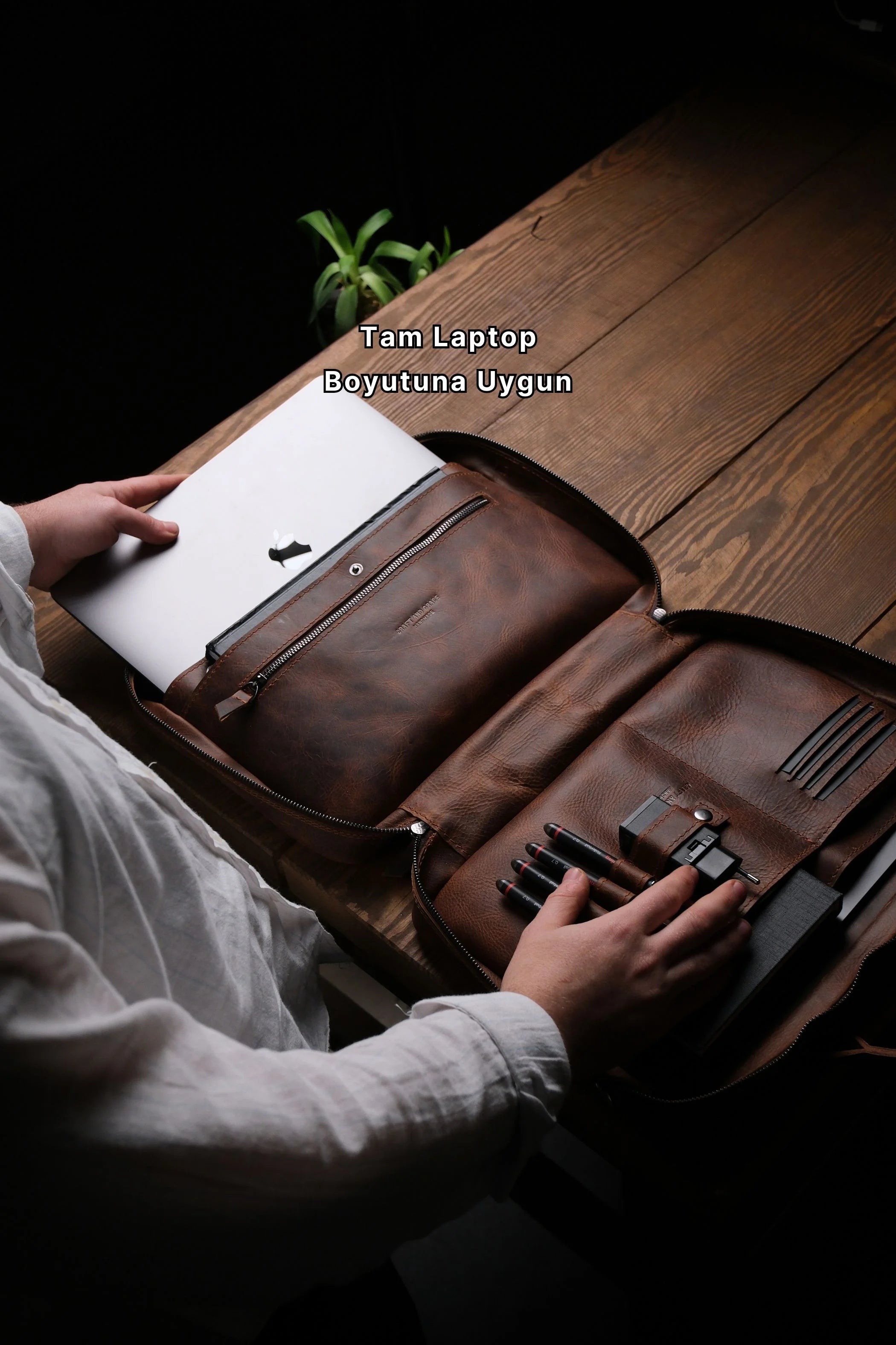 Porter Deri Organizer Laptop Çantası
