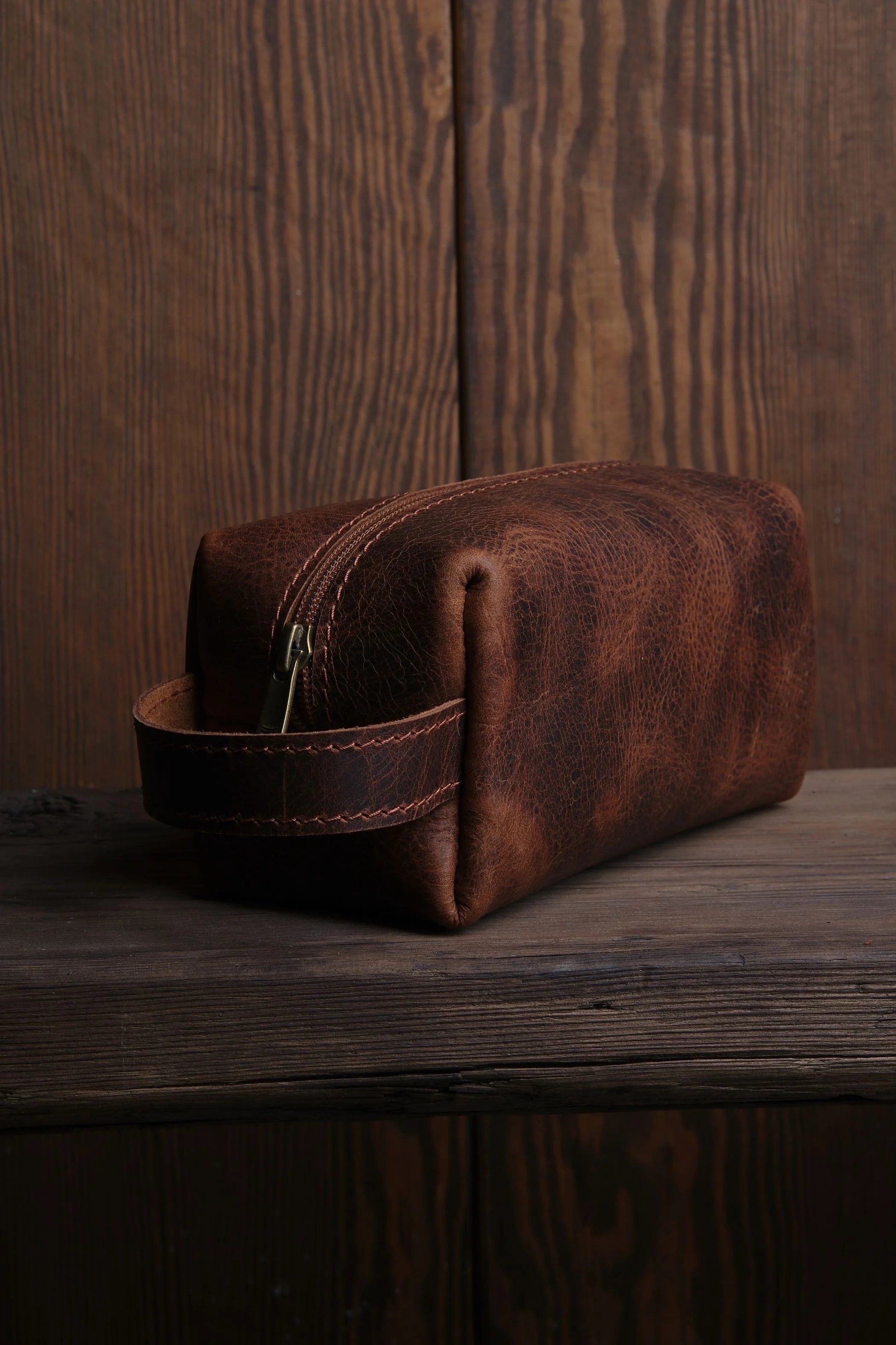Dopp Kit Deri El Çantası