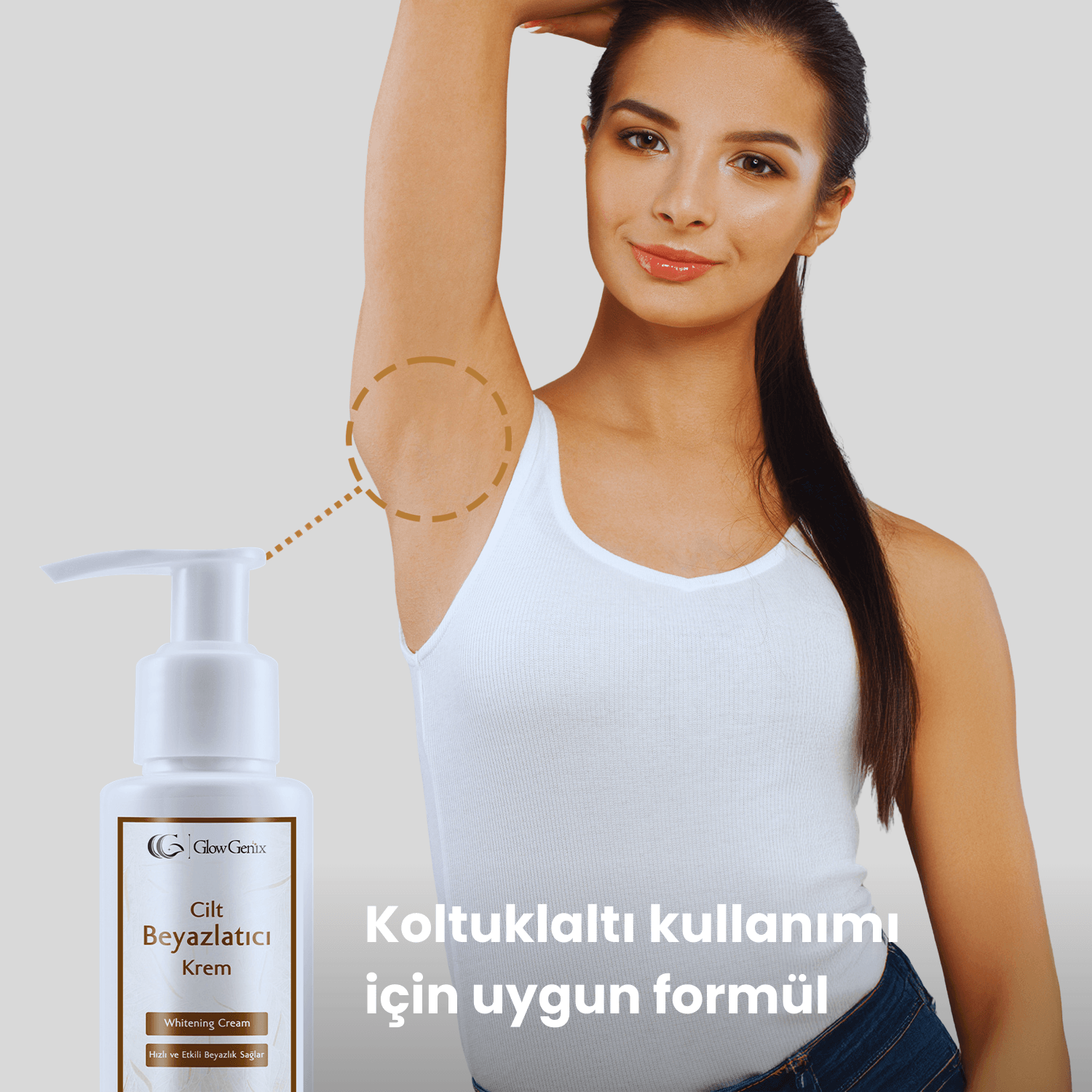 Cilt Beyazlatıcı Krem | Genital Bölge Koku Giderici, Beyazlatıcı & Intim Bakım I Koltuk Altı Kullanımına Uygun | 100 mL