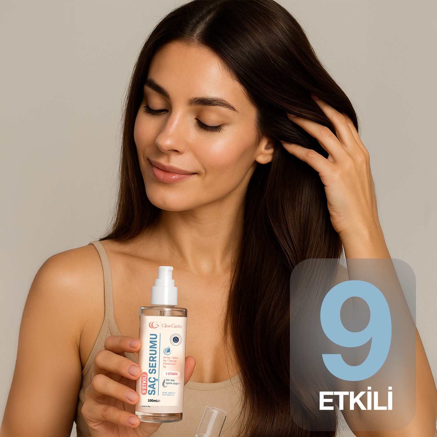 9 Etkili Saç Serumu | Kırılma Karşıtı, Onarıcı & Yoğun Çok Yönlü Besleyici | 100 mL