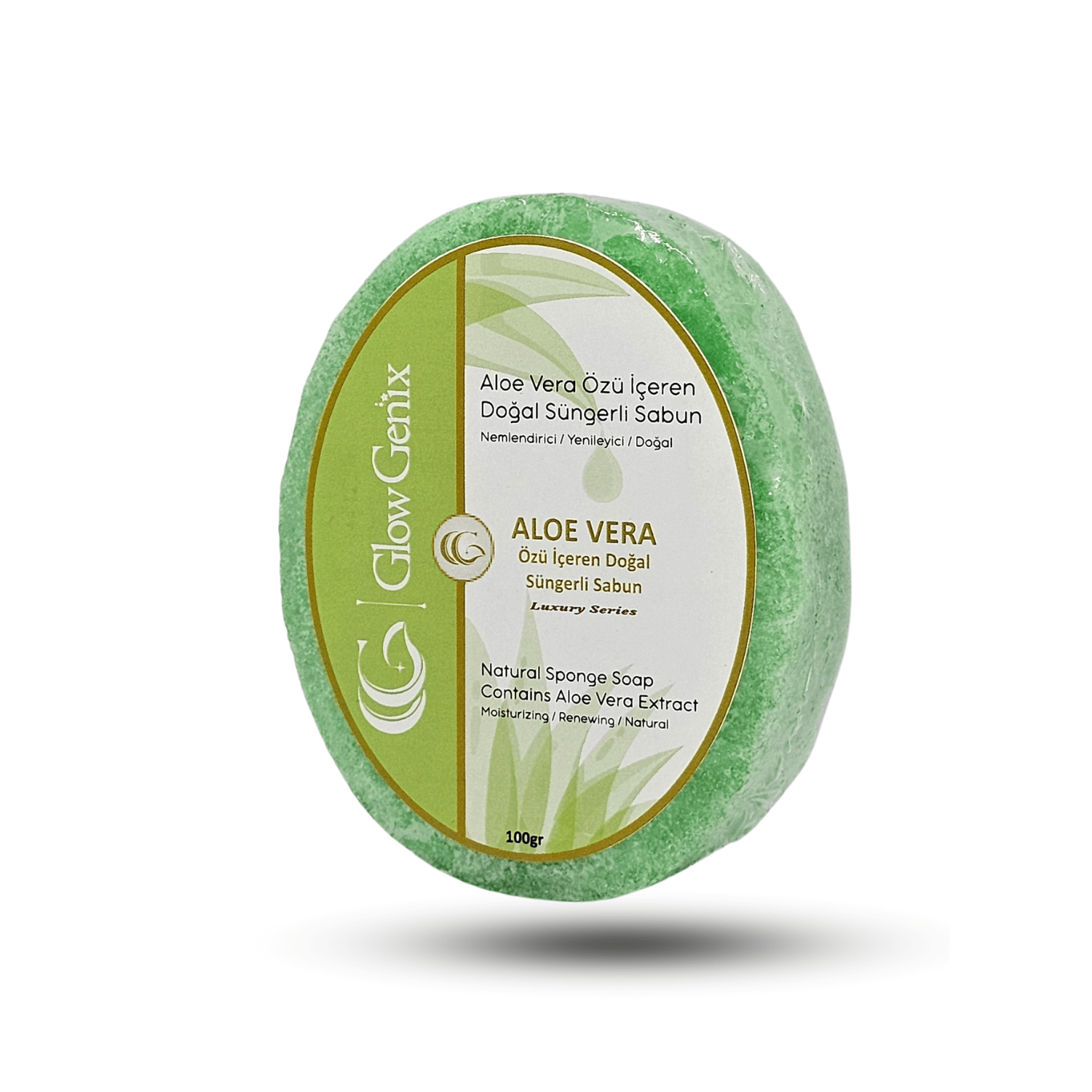 Aloe Vera Özü İçeren Doğal Süngerli Sabun | 100 gr