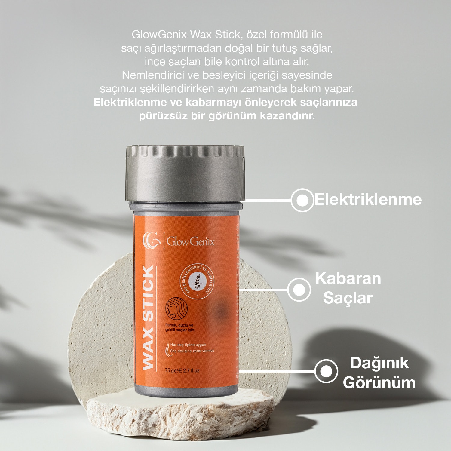 Hair Wax Stick | Saç Şekillendirici | Saç Sabitleyici | 75 gr