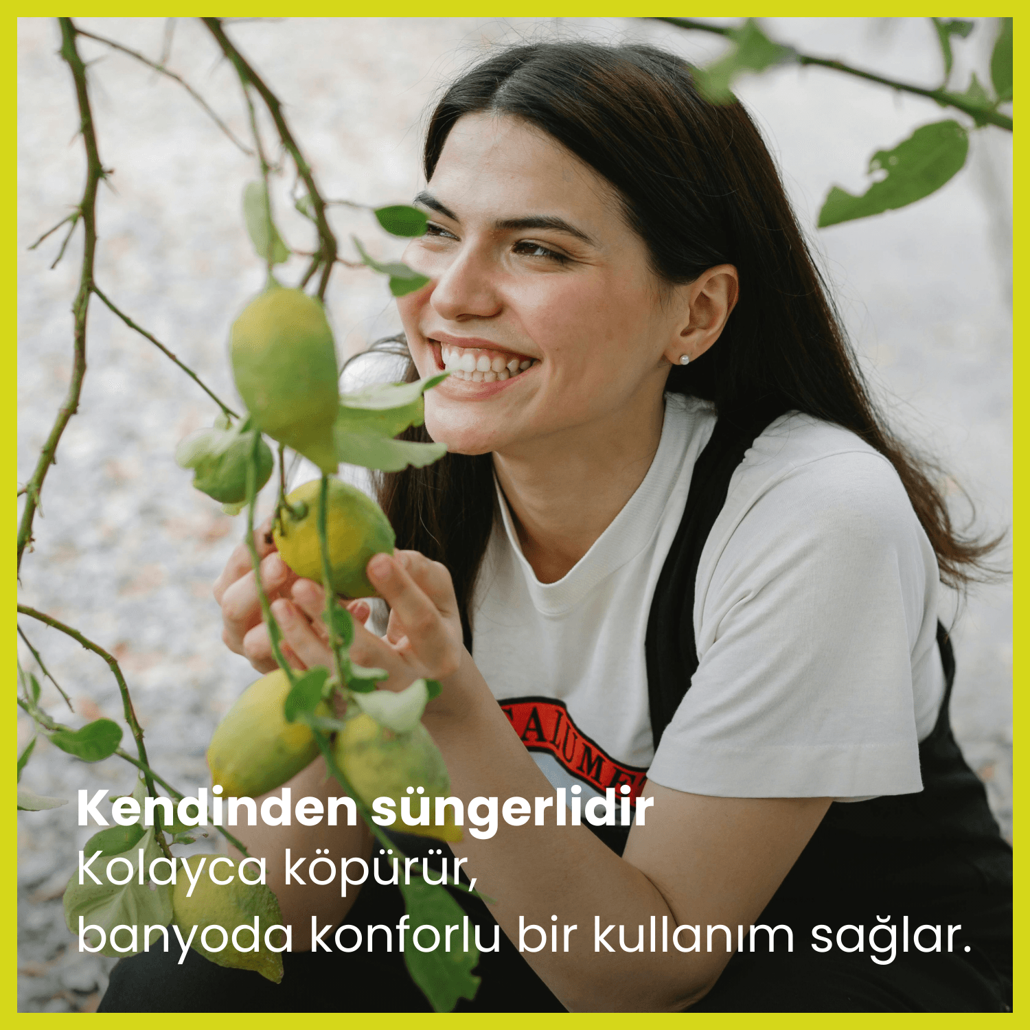 Limon Özü İçeren Doğal Süngerli Sabun | 120 gr