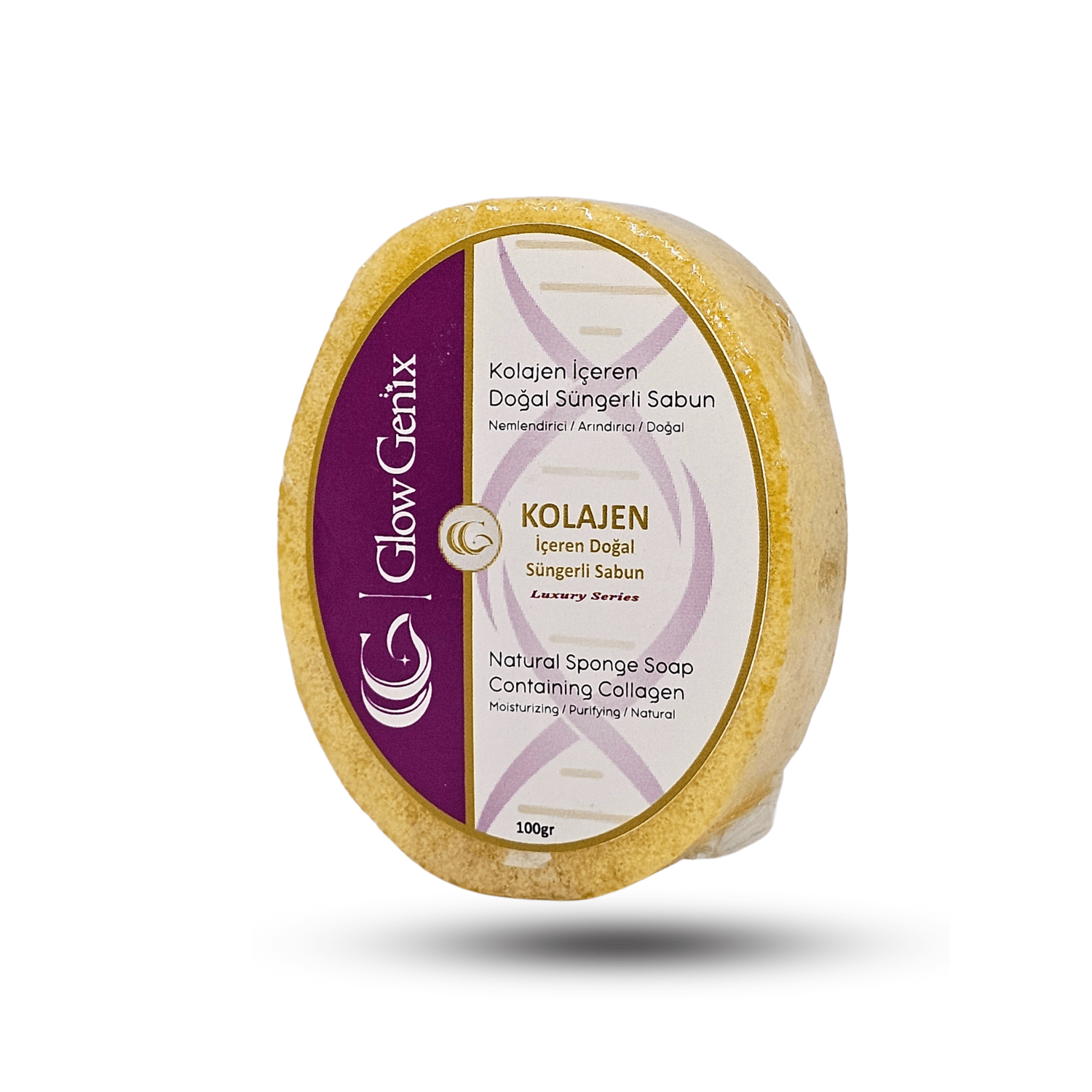 Collagen (Kolajen) İçeren Doğal Süngerli Sabun | 100 gr