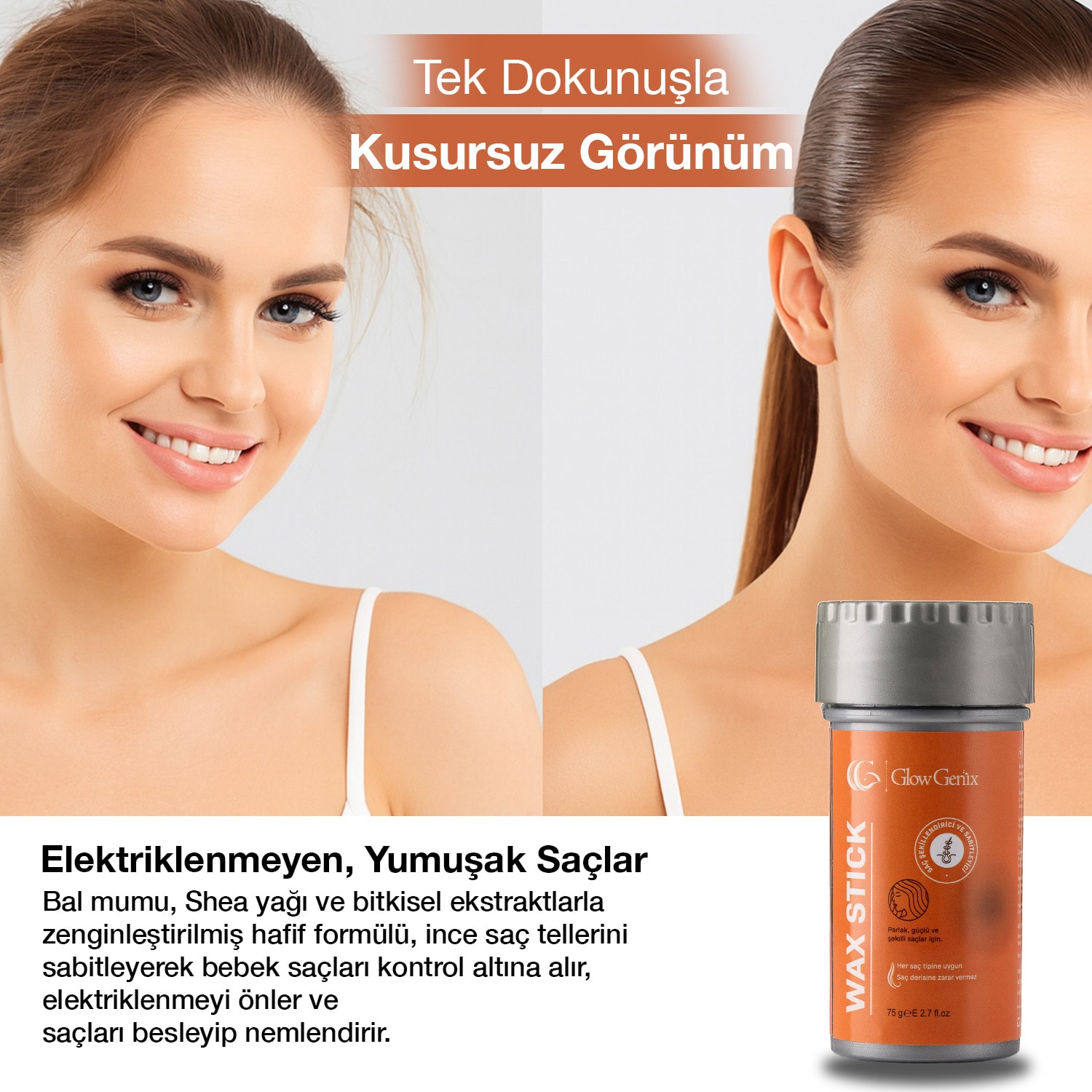 Hair Wax Stick | Saç Şekillendirici | Saç Sabitleyici | 75 gr