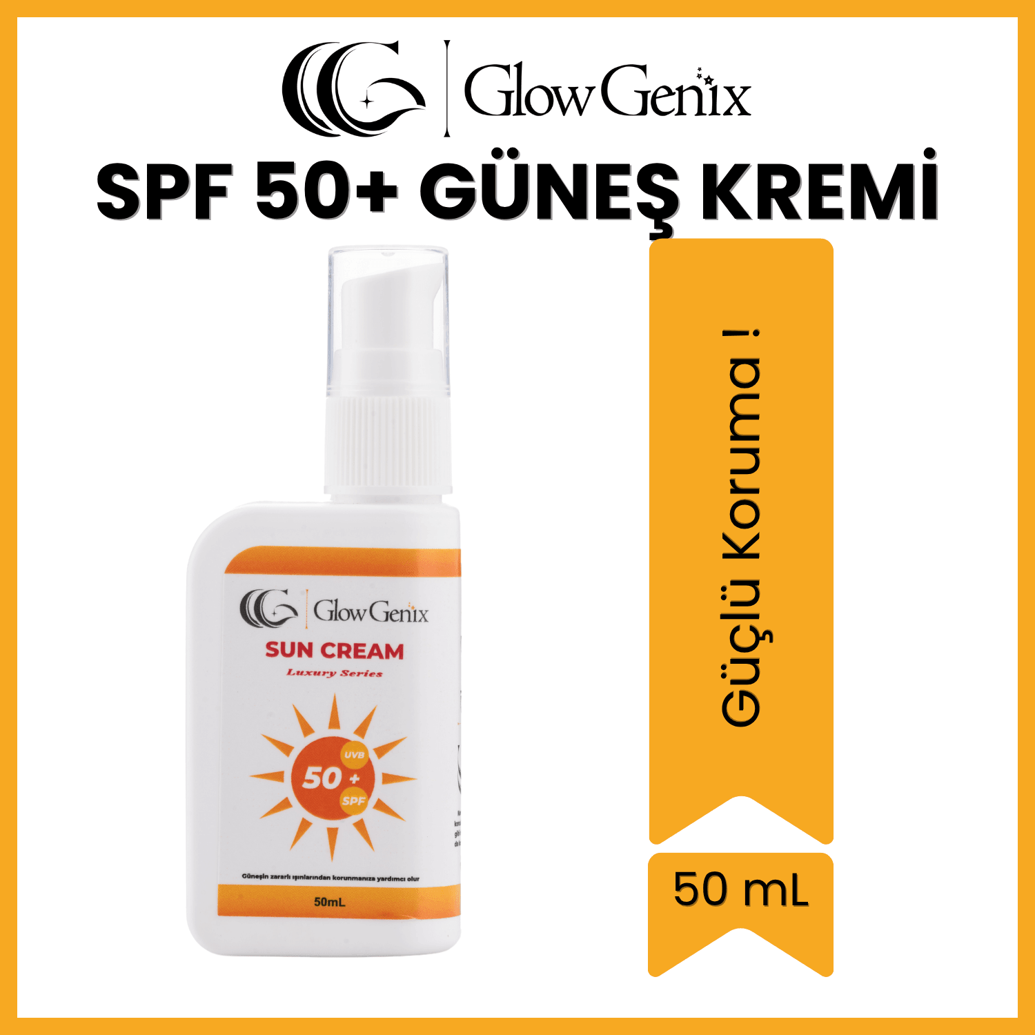 Tüm Cilt Tiplerine Uygun SPF 50+ Güneş Kremi | 50 mL