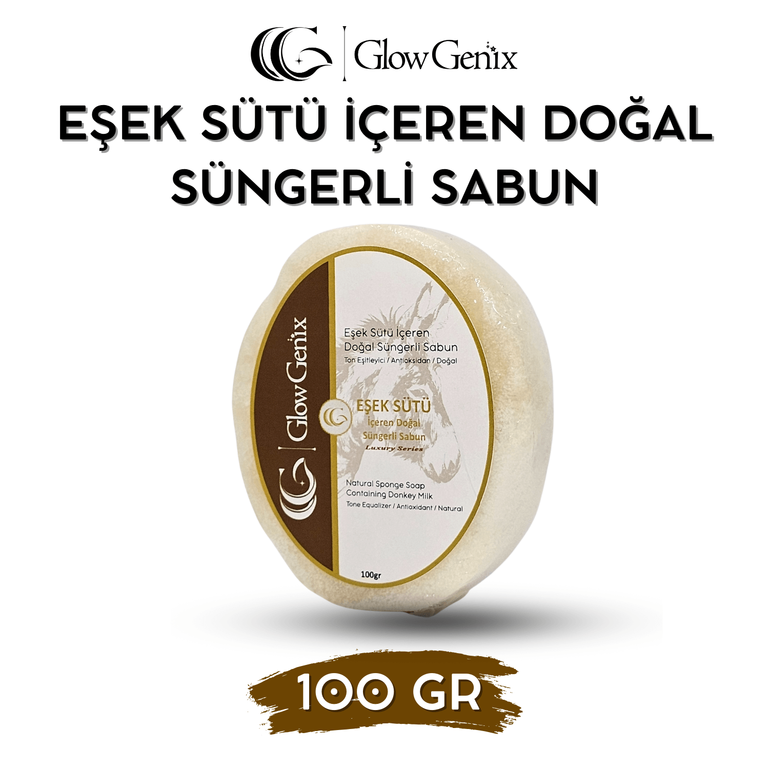 Eşek Süt İçeren Doğal Süngerli Sabun | 100 gr