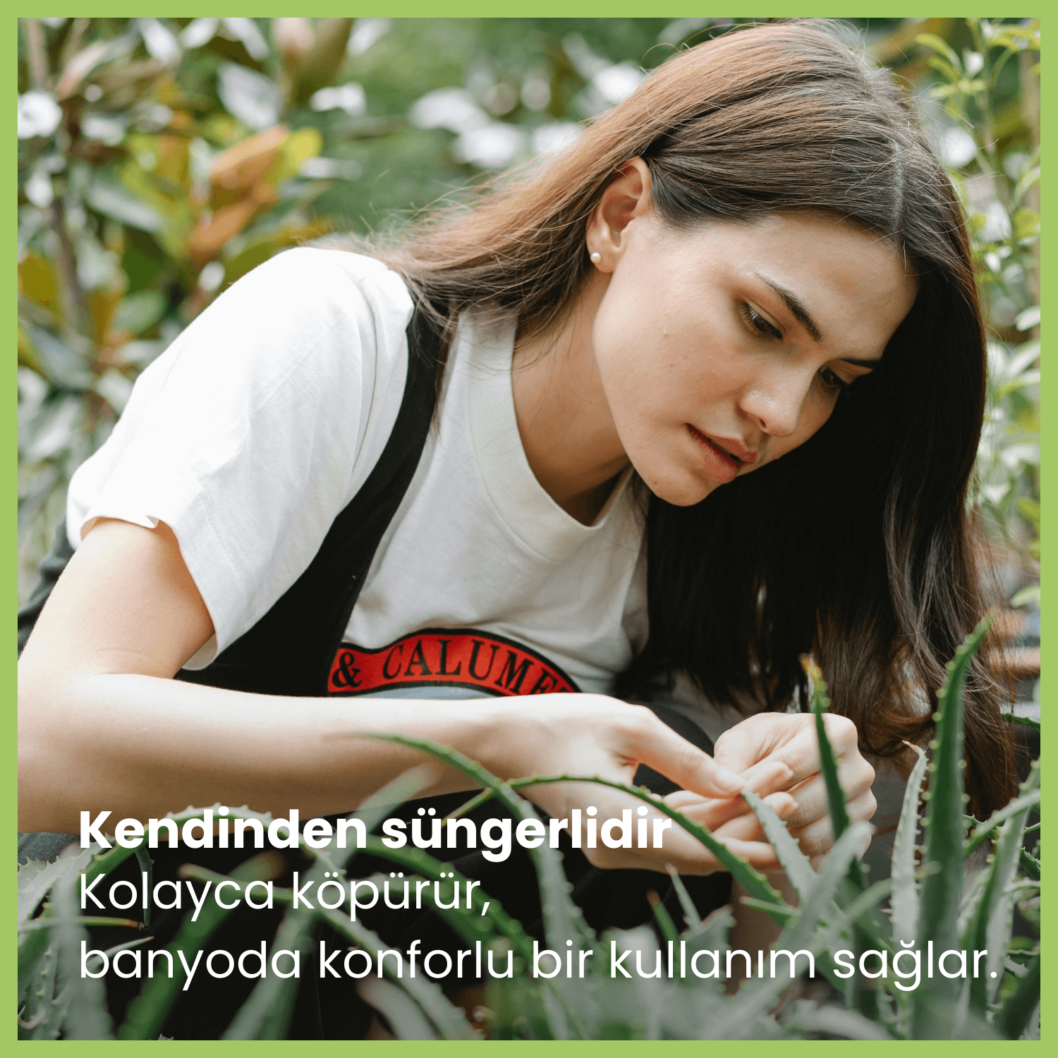 Aloe Vera Özü İçeren Doğal Süngerli Sabun | 120 gr