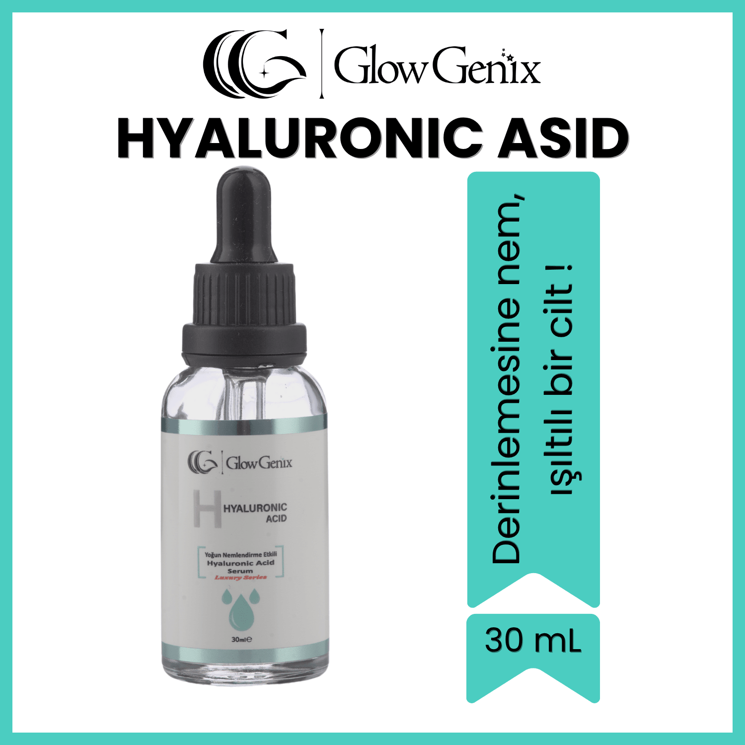 Hyaluronic Asid (Hiyalüronik Asit) Serumu | Nemlendirme Etkili, Yaşlanma Karşıtı | 30 mL