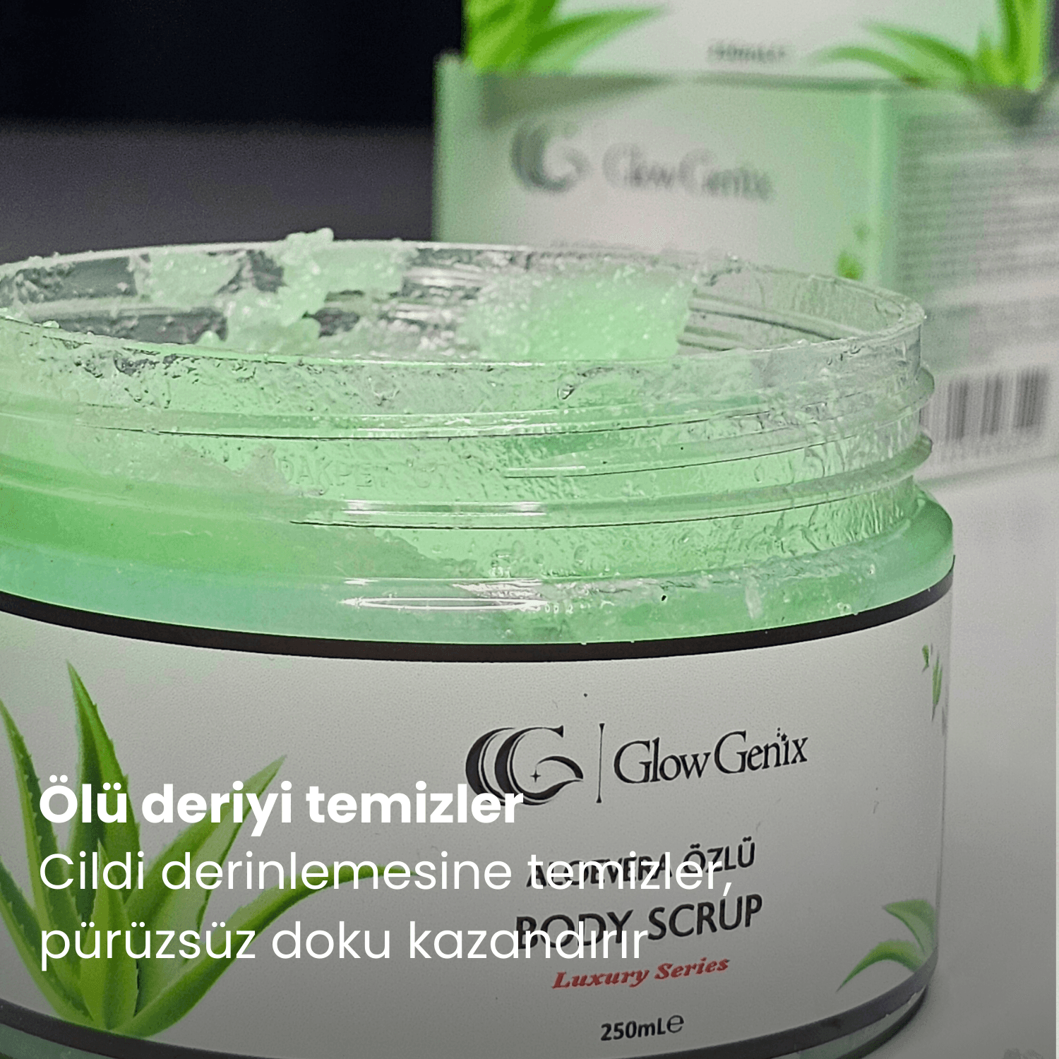 Aloe Vera Özlü Body Scrub | Nemlendirici, Besleyici, Arındırıcı Vücut Peelingi | 250 mL