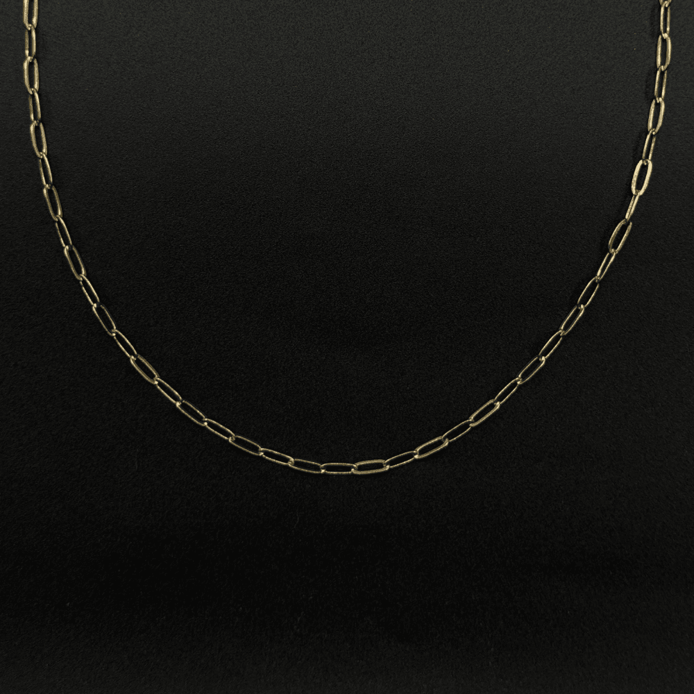 Gold Paperclip Zincir Çelik Kolye