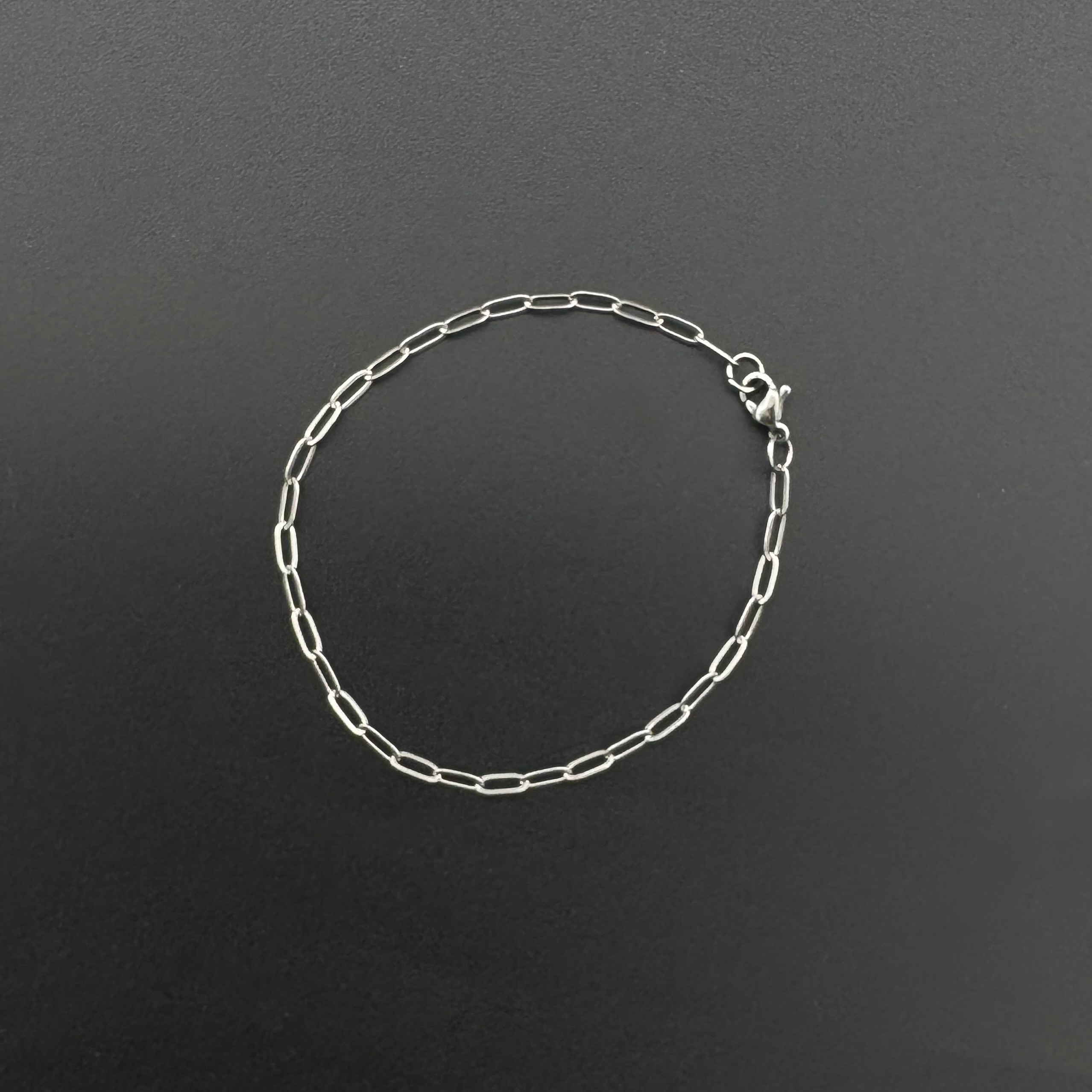 İnce Paperclip Çelik Bileklik
