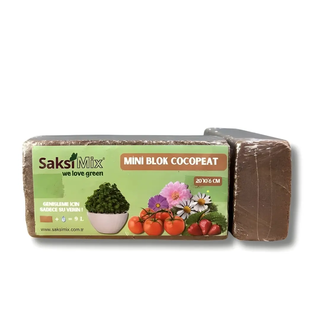 Saksi Mix Mini Blok Cocopeat 650 Gram | Hindistan Cevizi Torfu