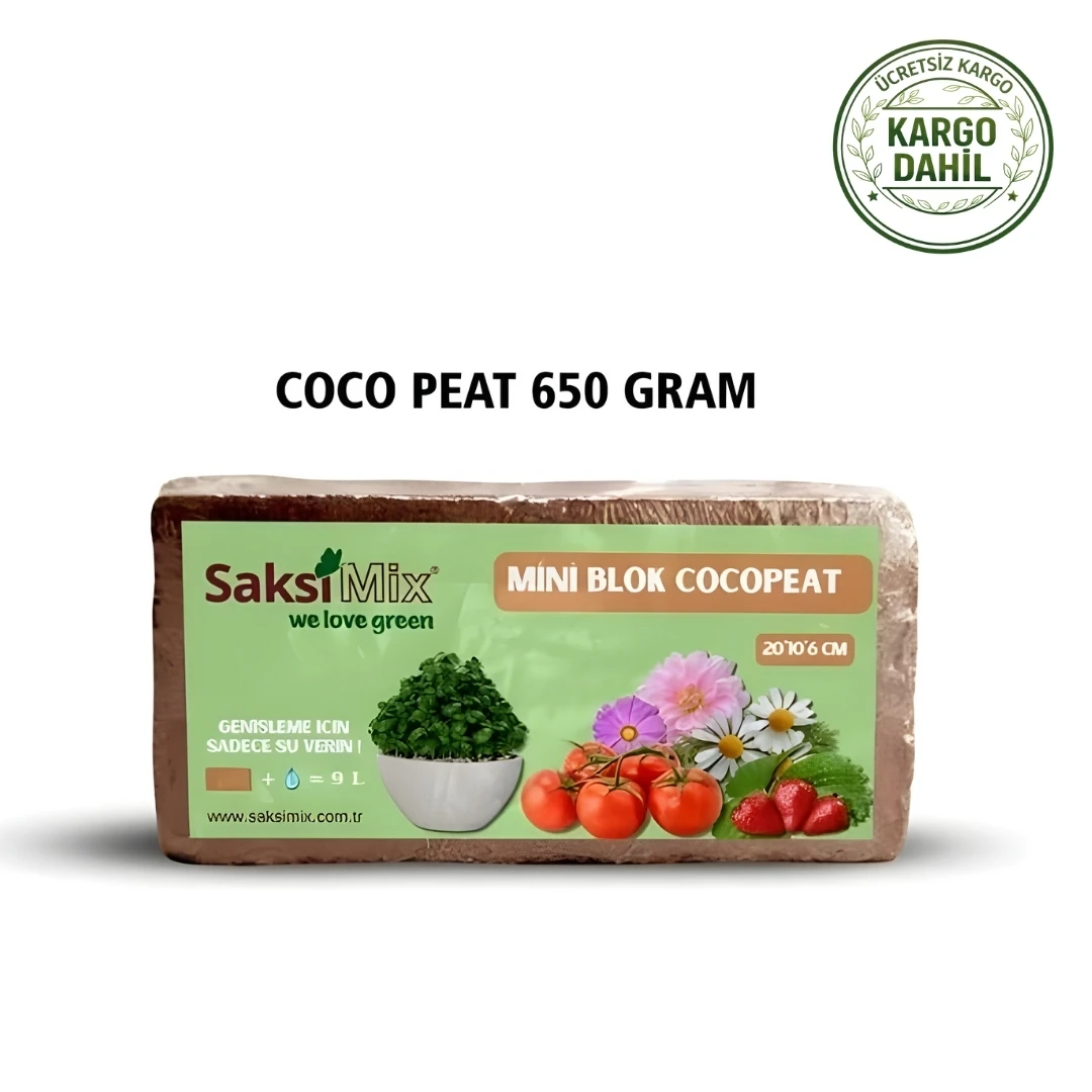 cocoページ Saksi Mix Mini Blok Cocopeat 650 Gram | Hindistan Cevizi Torfu