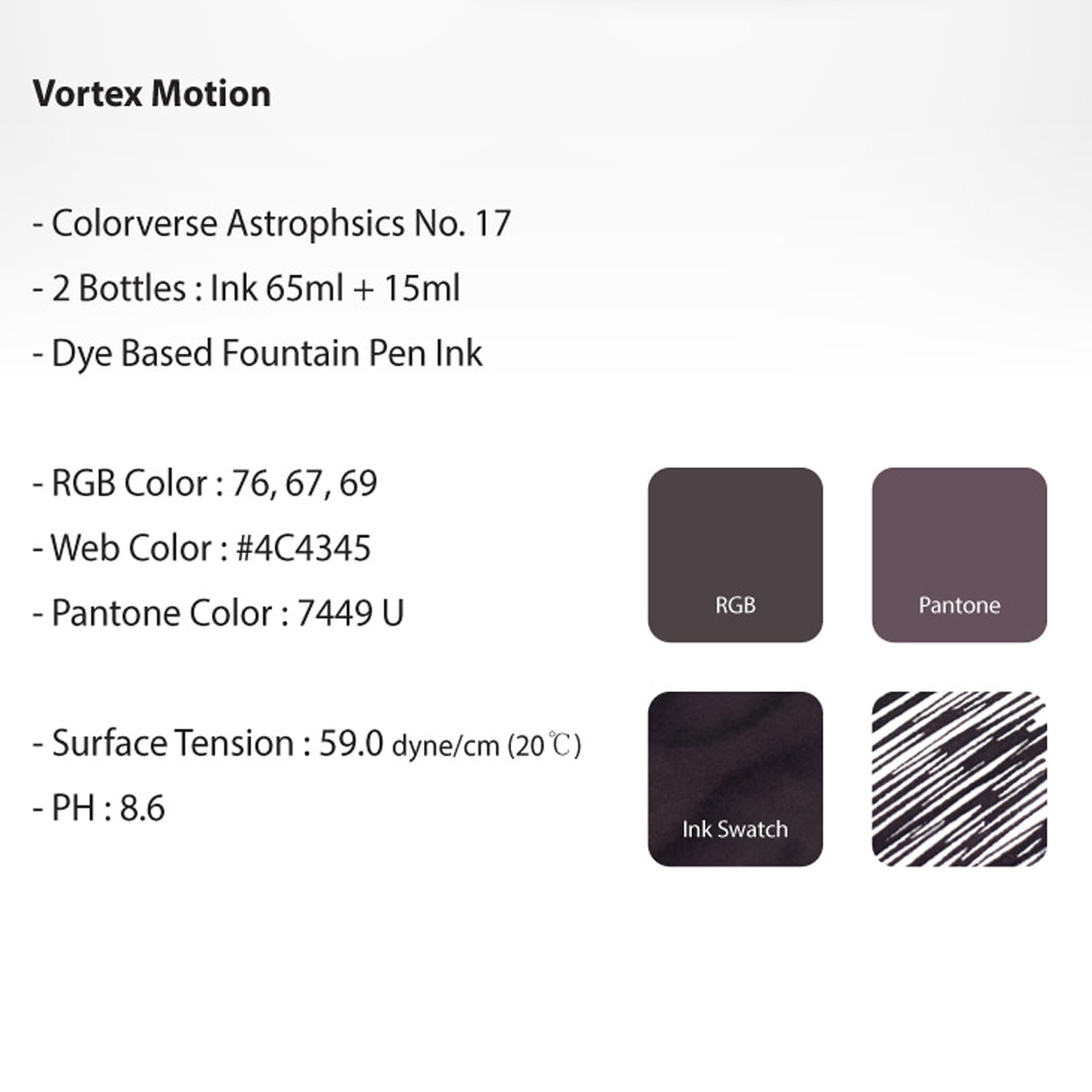 Colorverse The Mini Collection No. 17 Vortex Motion Şişe Mürekkep - 5 ml