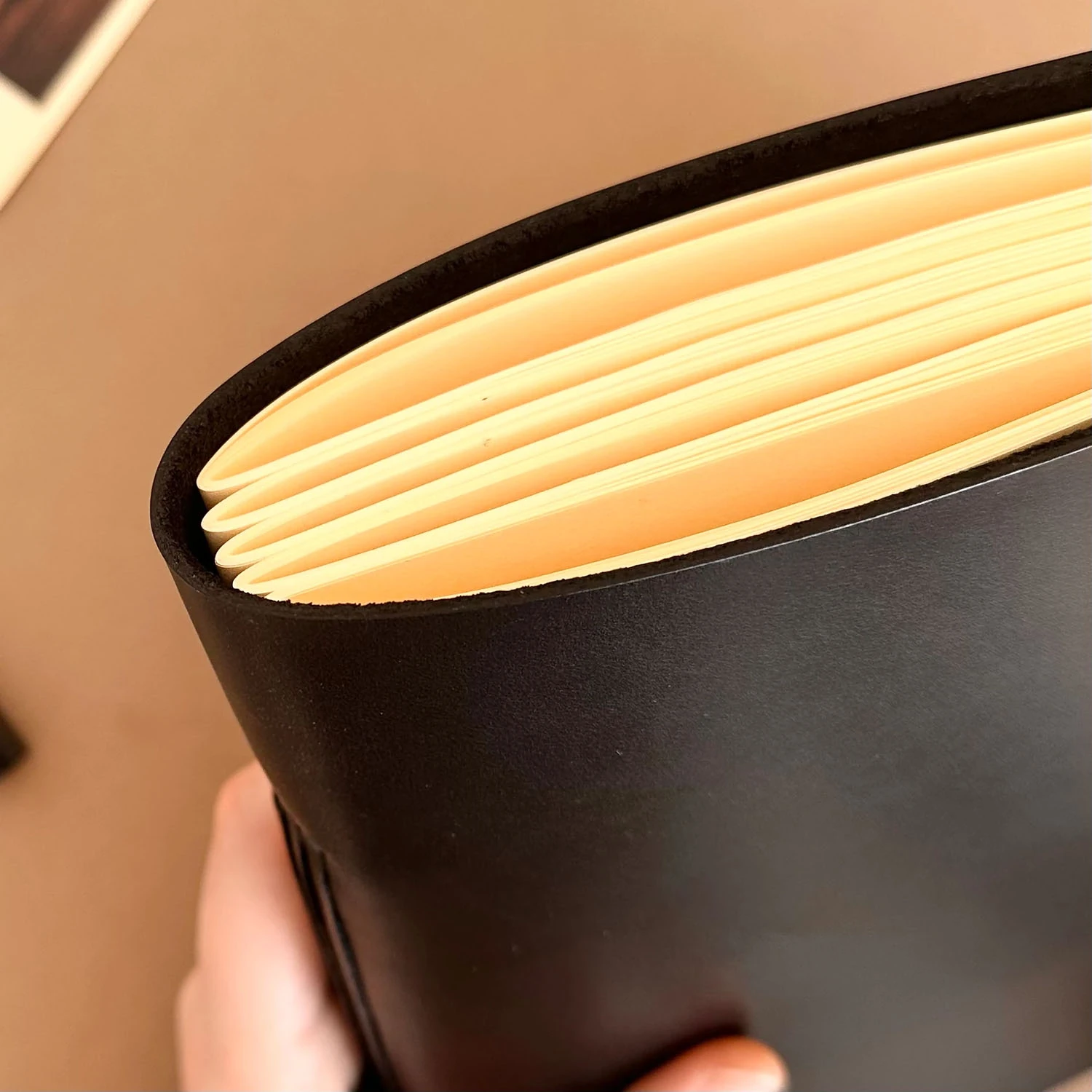 Euk Design A5 Deri Ciltli Defter - Siyah