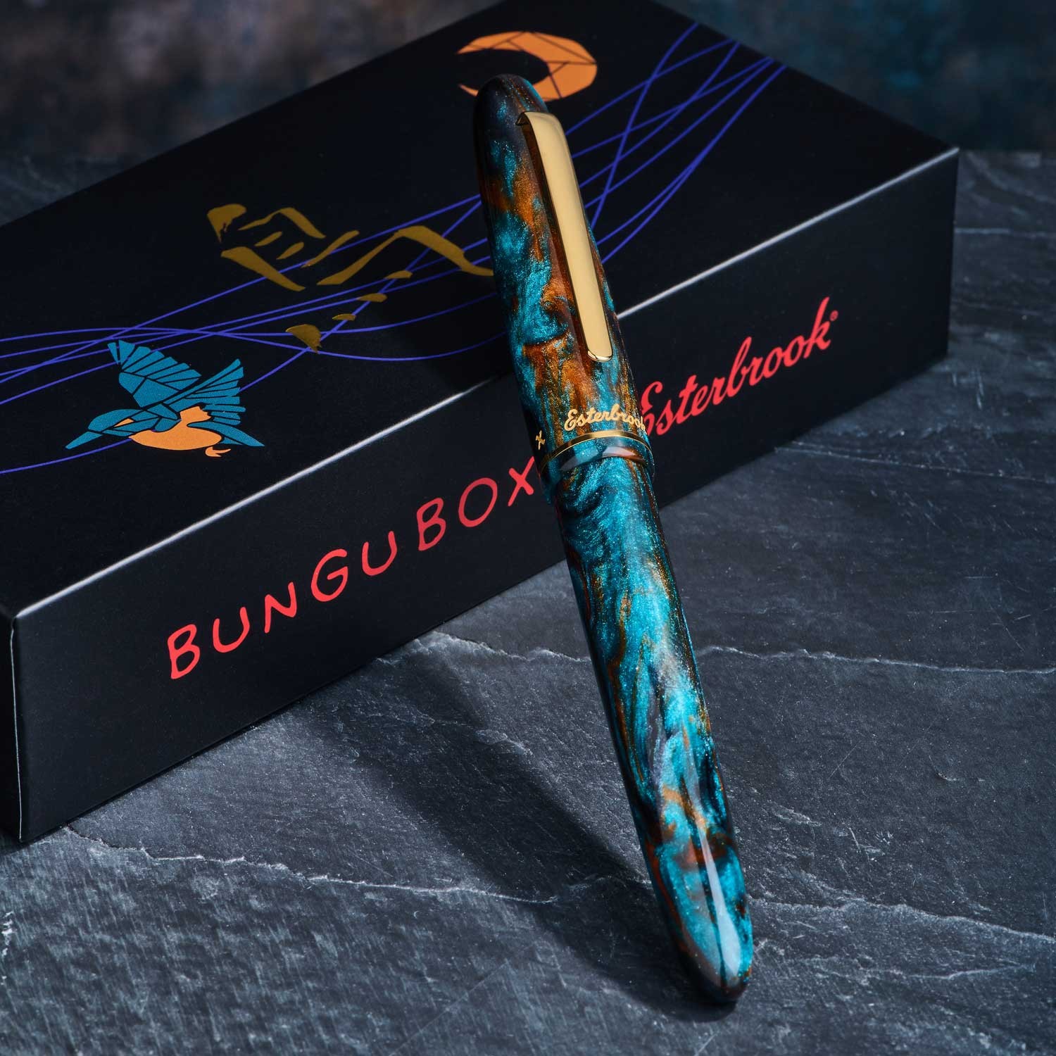 Esterbrook x BUNGUBOX Estie Kingfisher Gold Dolma Kalem