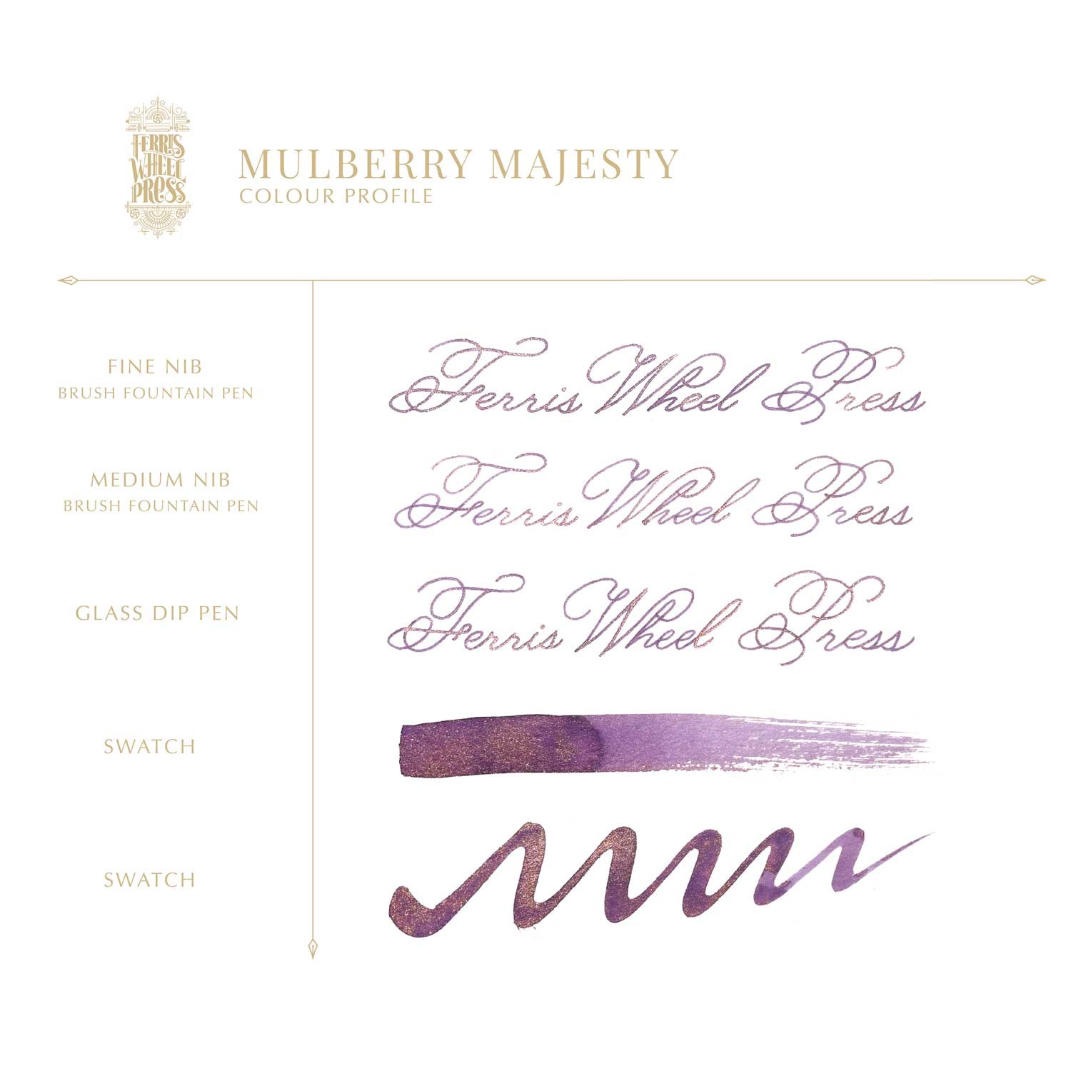 Ferris Wheel Press Mulberry Majesty Şişe Mürekkep - 38 ml