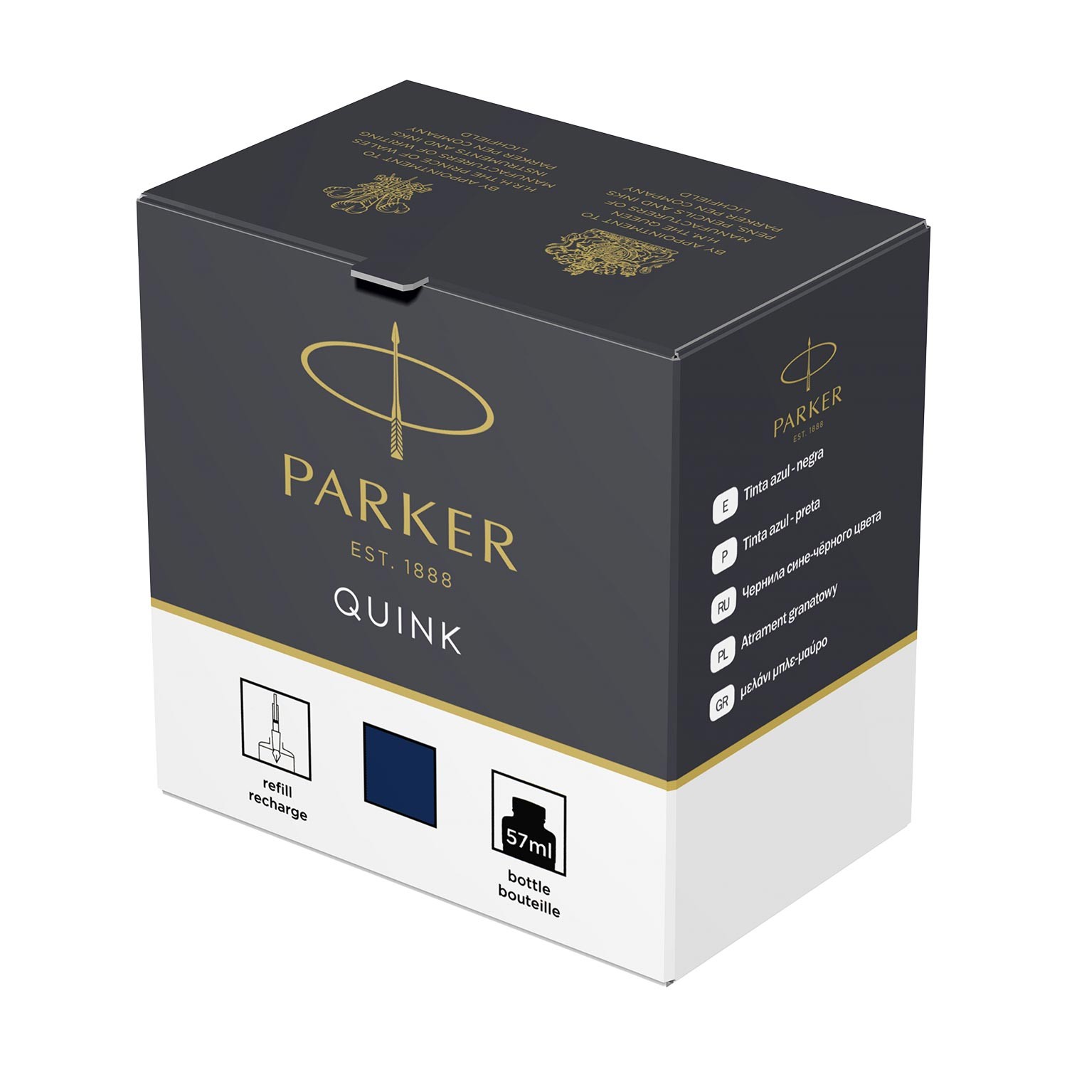 Parker Quink Mavi Siyah Şişe Mürekkep - 57 ml