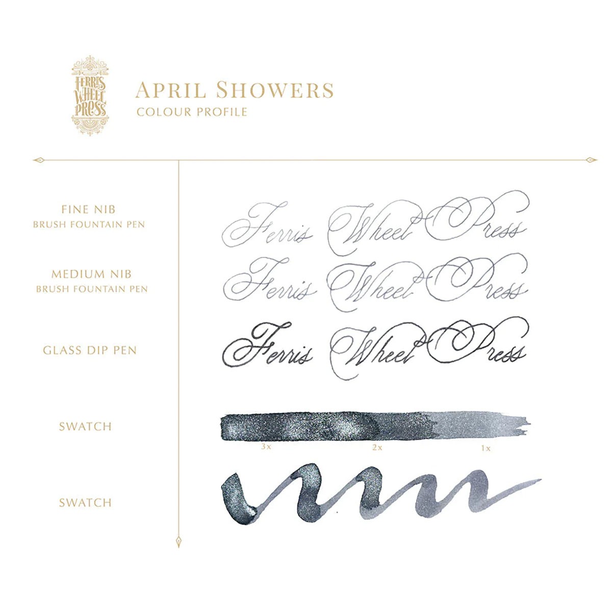 Ferris Wheel Press April Showers Şişe Mürekkep - 38 ml
