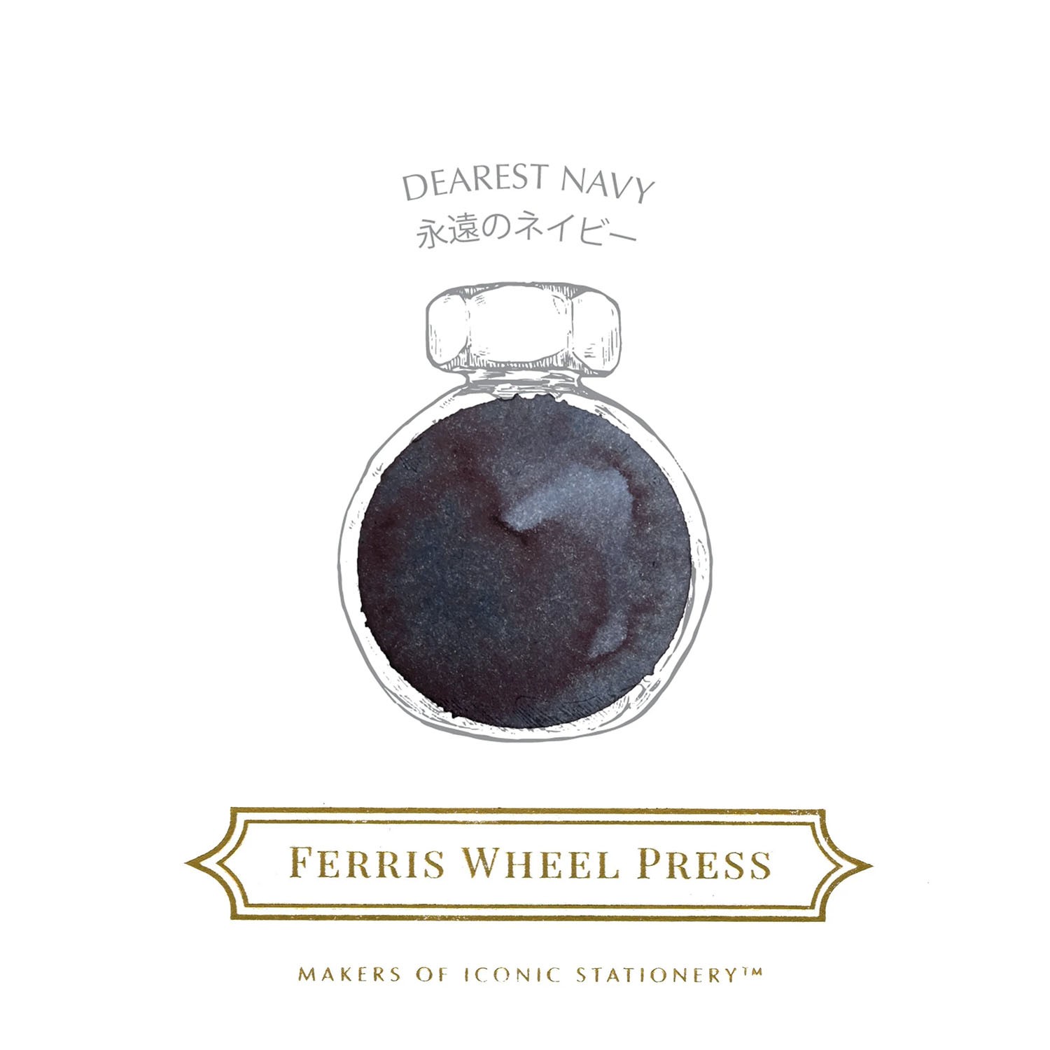 Ferris Wheel Press Dearest Navy Şişe Mürekkep - 10 ml