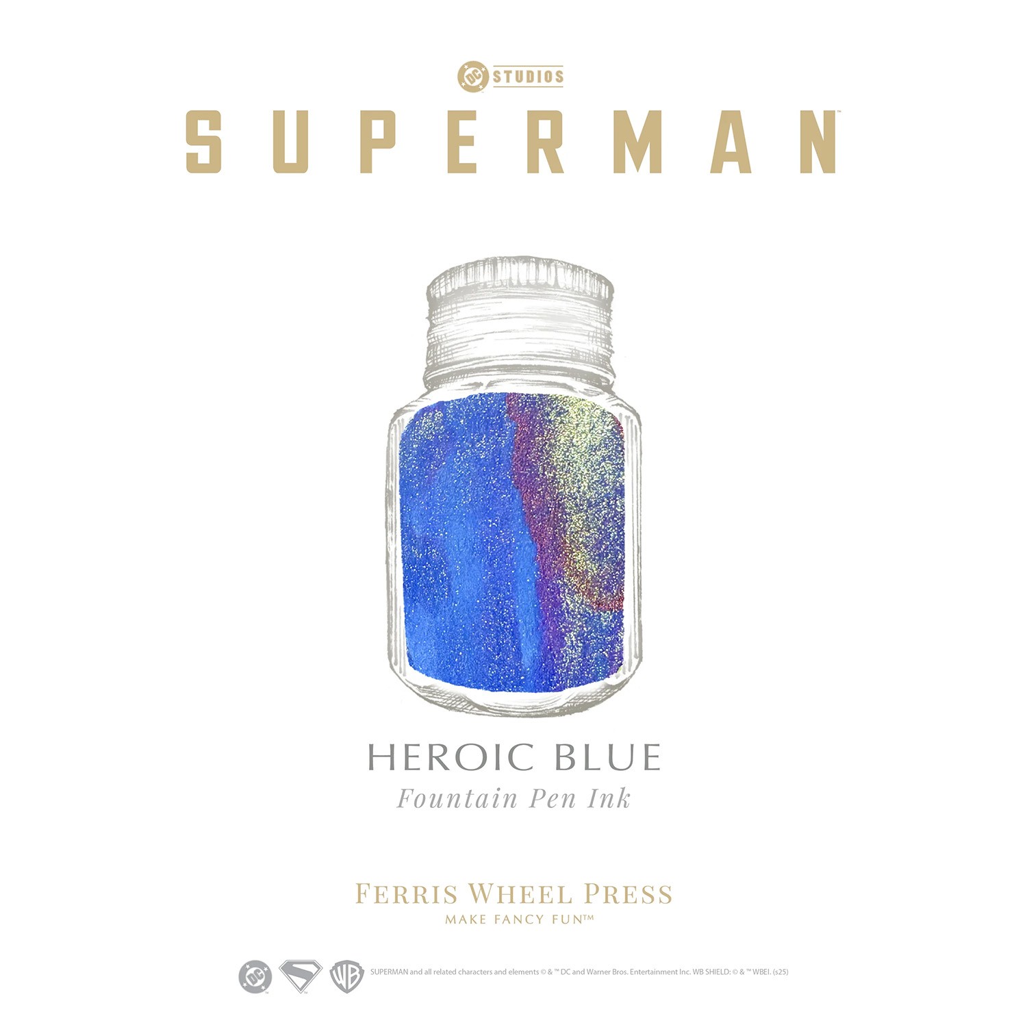 Ferris Wheel Press Superman Heroic Blue Şişe Mürekkep - 28 ml
