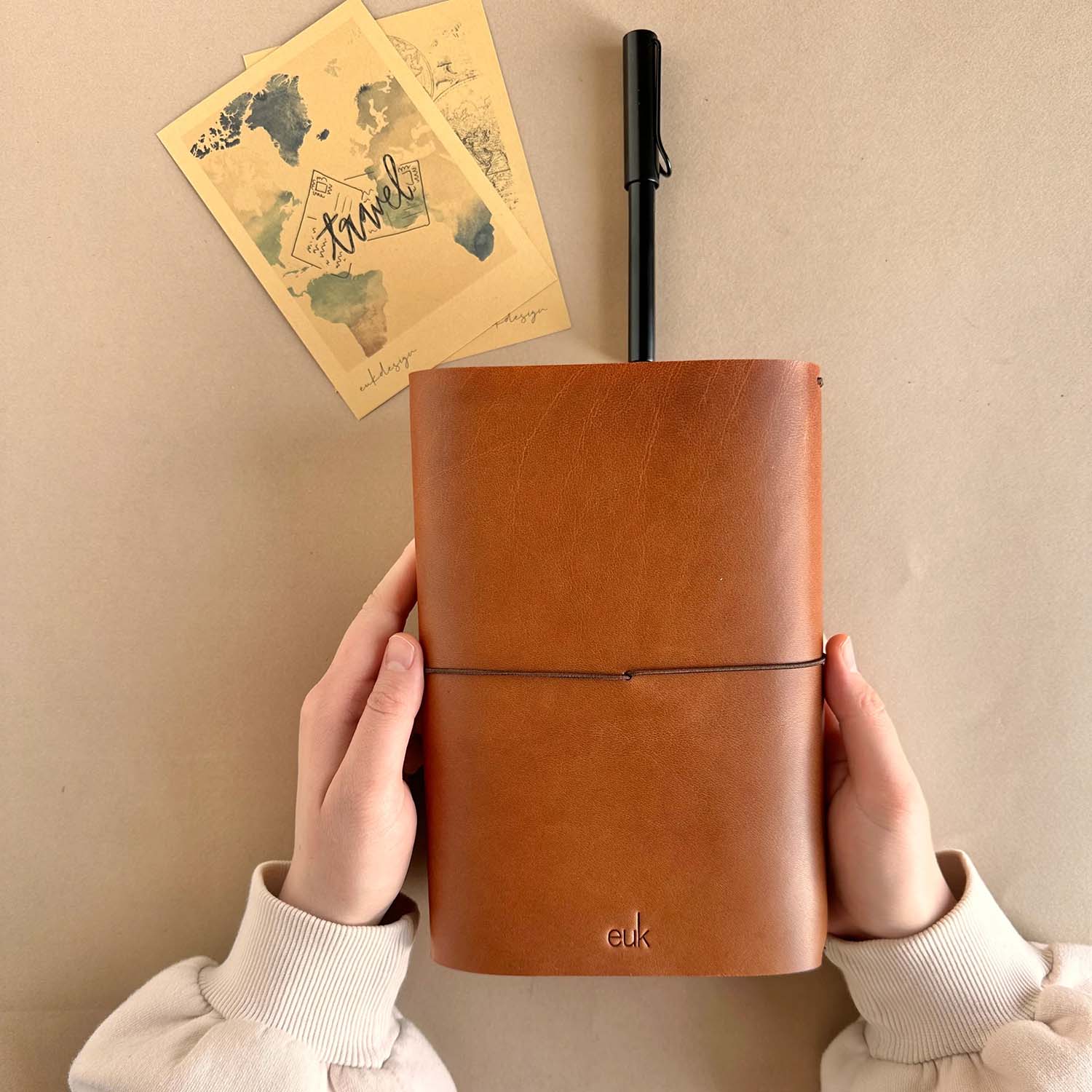 Euk Design A5 Large Size Traveler's Notebook Cover - Konyak