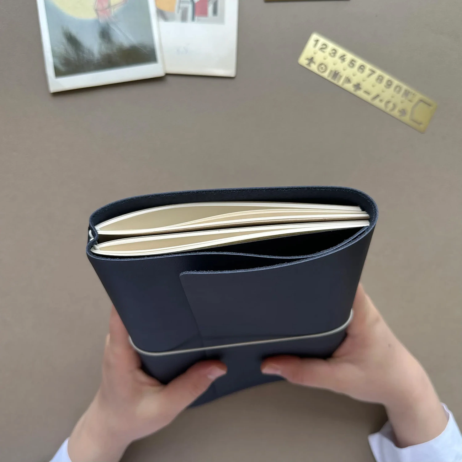 Euk Design A5 Large Size Traveler's Notebook Cover - Mavi