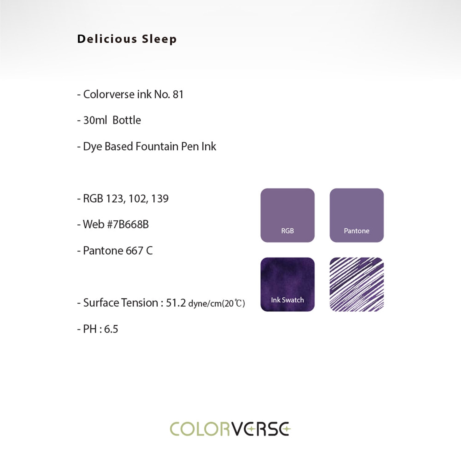 Colorverse No. 81 Delicious Sleep Glistening Şişe Mürekkep - 30 ml