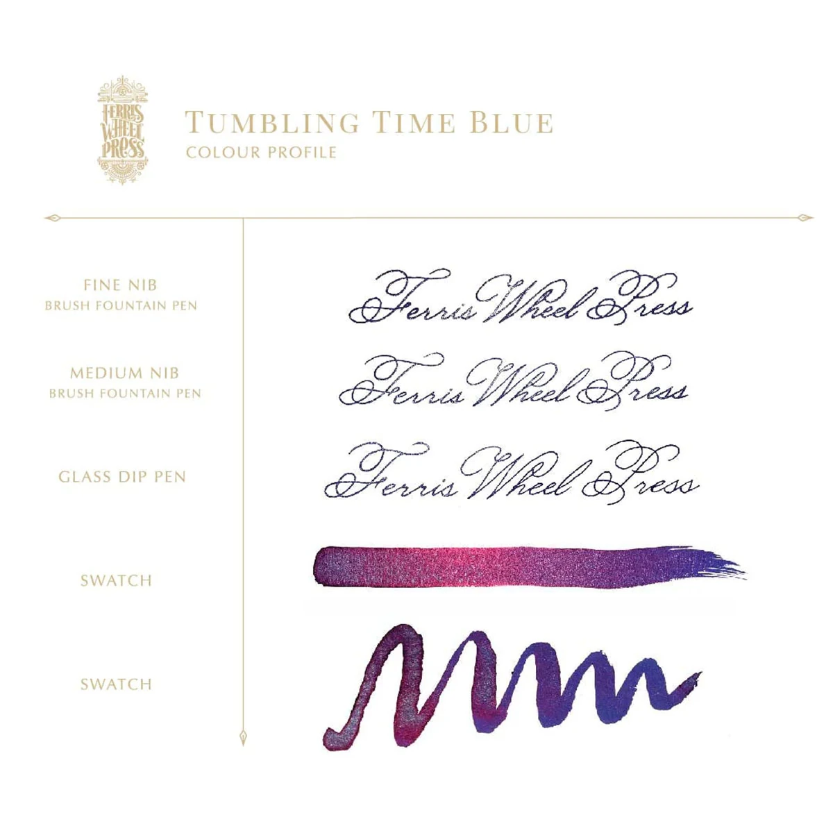 Ferris Wheel Press Tumbling Time Blue Şişe Mürekkep - 20 ml