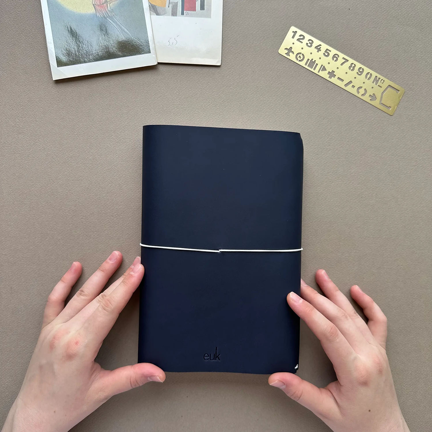 Euk Design A5 Large Size Traveler's Notebook Cover - Mavi