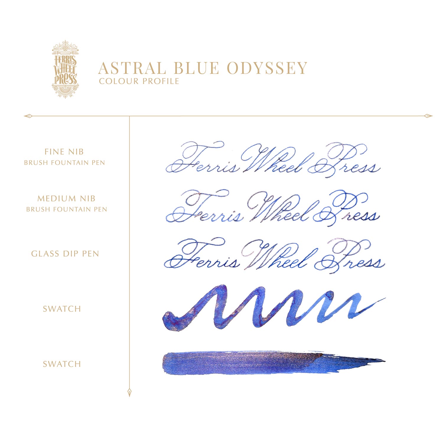 Ferris Wheel Press Astral Blue Odyssey Şişe Mürekkep