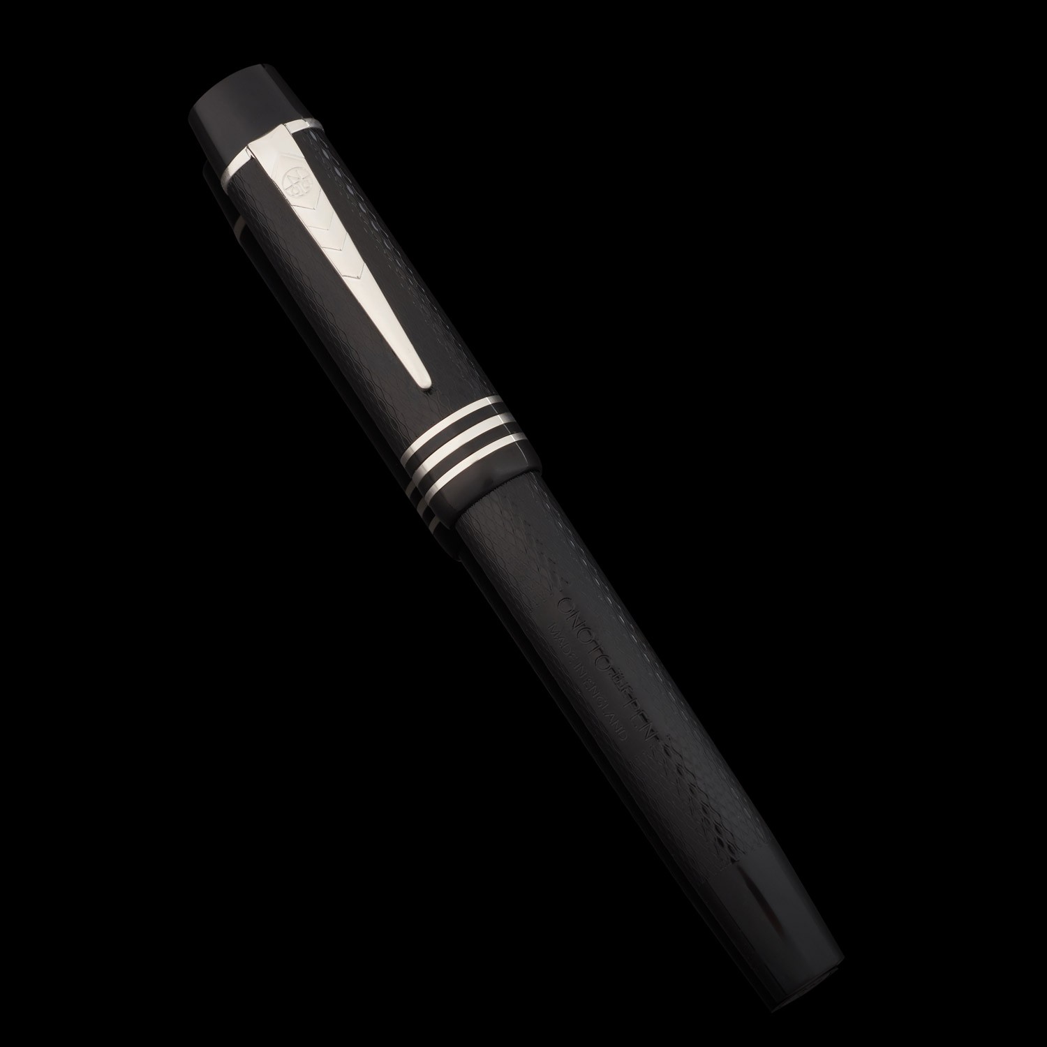 Onoto Magna Ebonite Black Silver Dolma Kalem