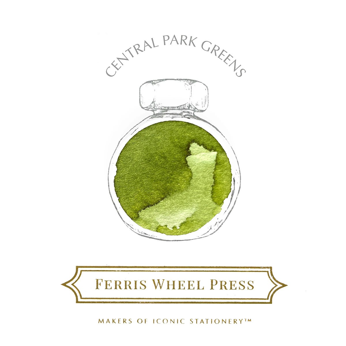 Ferris Wheel Press Central Park Greens Şişe Mürekkep - 38 ml