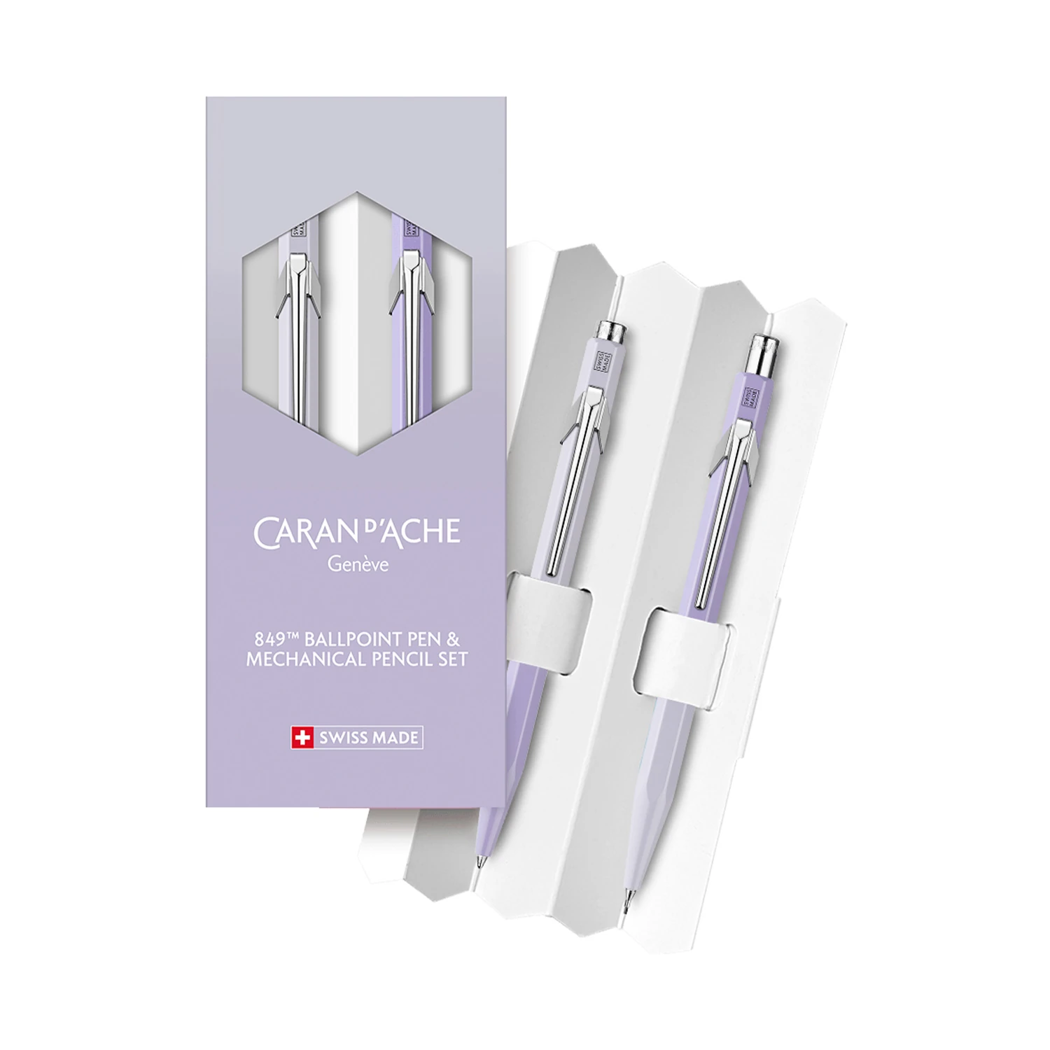 Caran d'Ache 849 Special Edition Tükenmez Kalem Versatil Kalem Set - Blooming Lavender