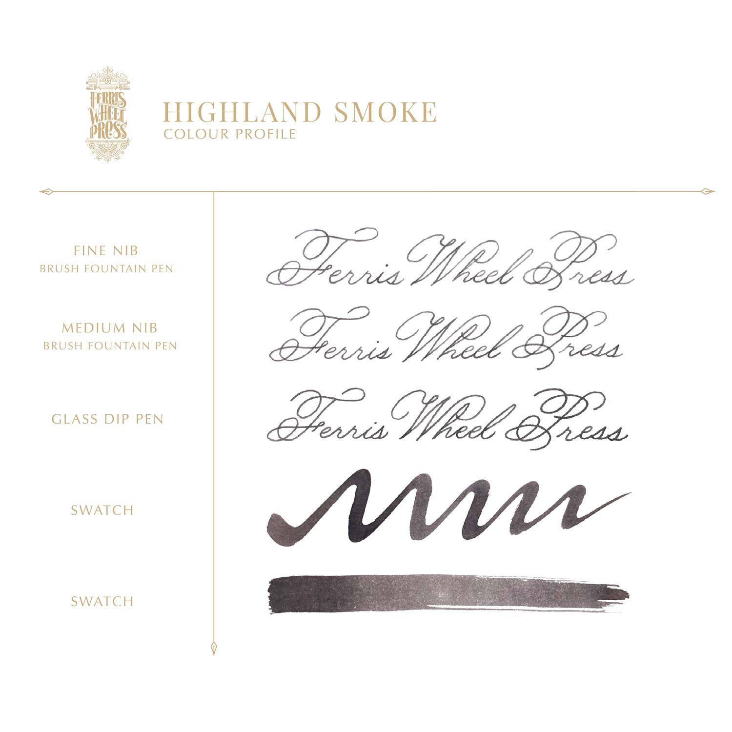 Ferris Wheel Press Highland Smoke Şişe Mürekkep