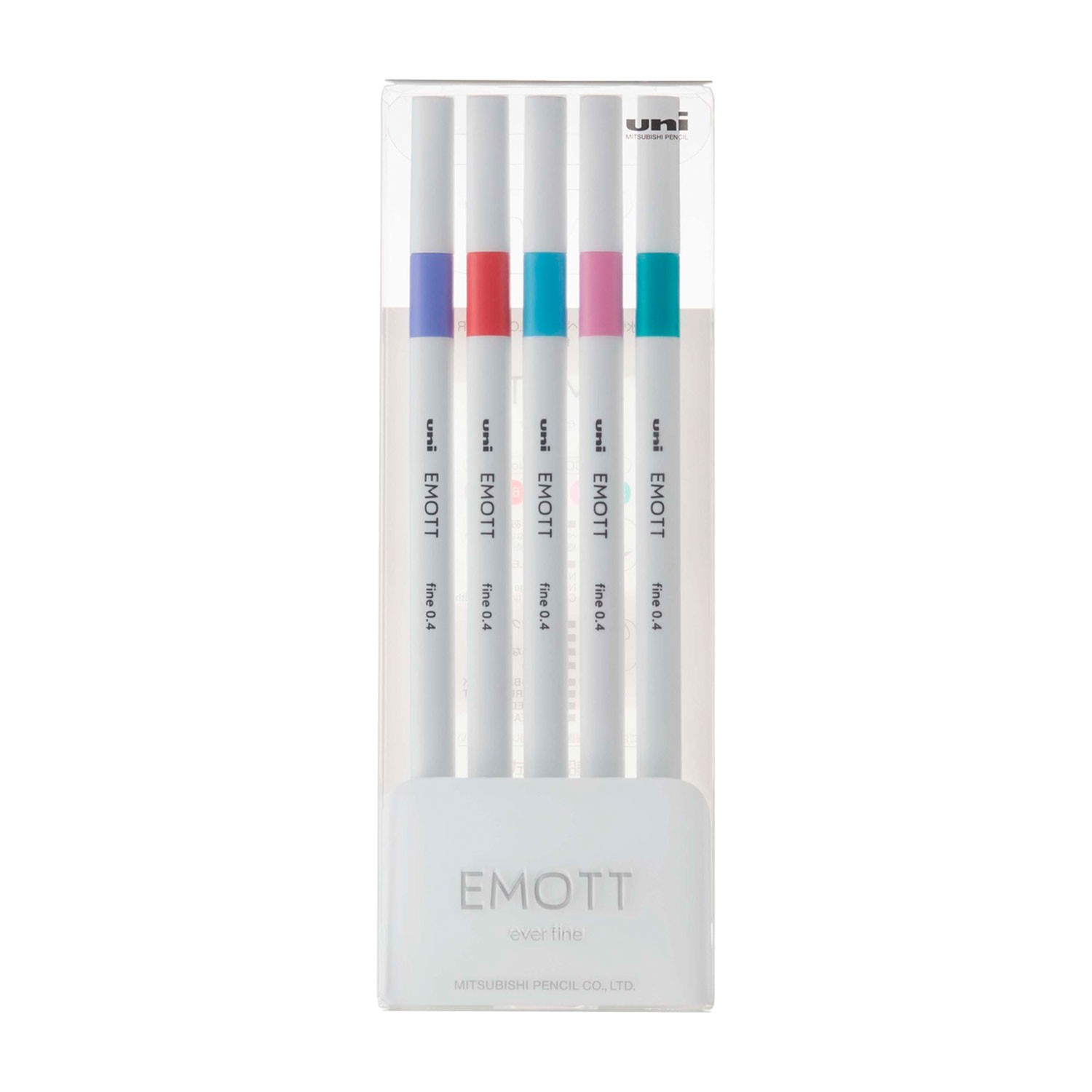Uni Emott 0.4 mm Fineliner Markör Kalem 5'li Set - Şeker Renkler