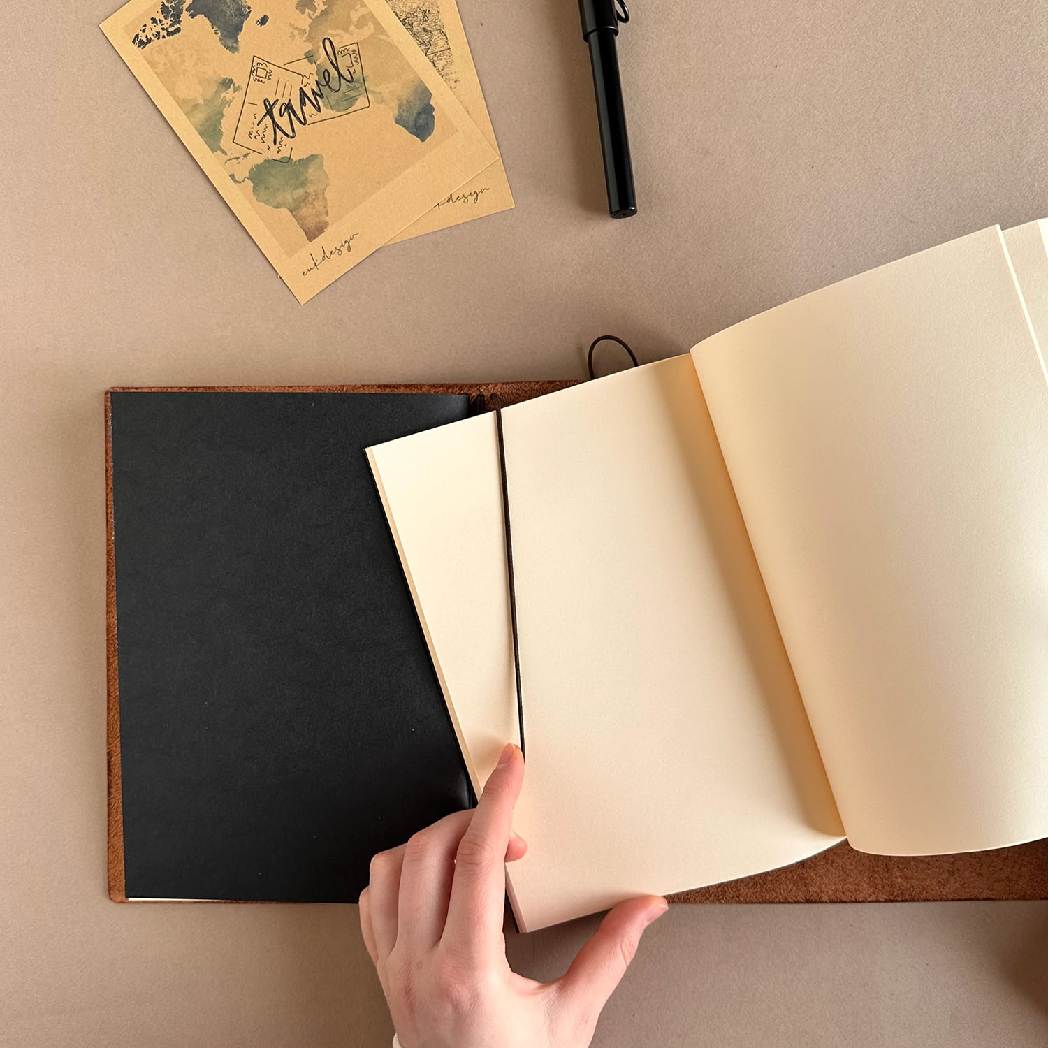 Euk Design A5 Large Size Traveler's Notebook Cover - Konyak