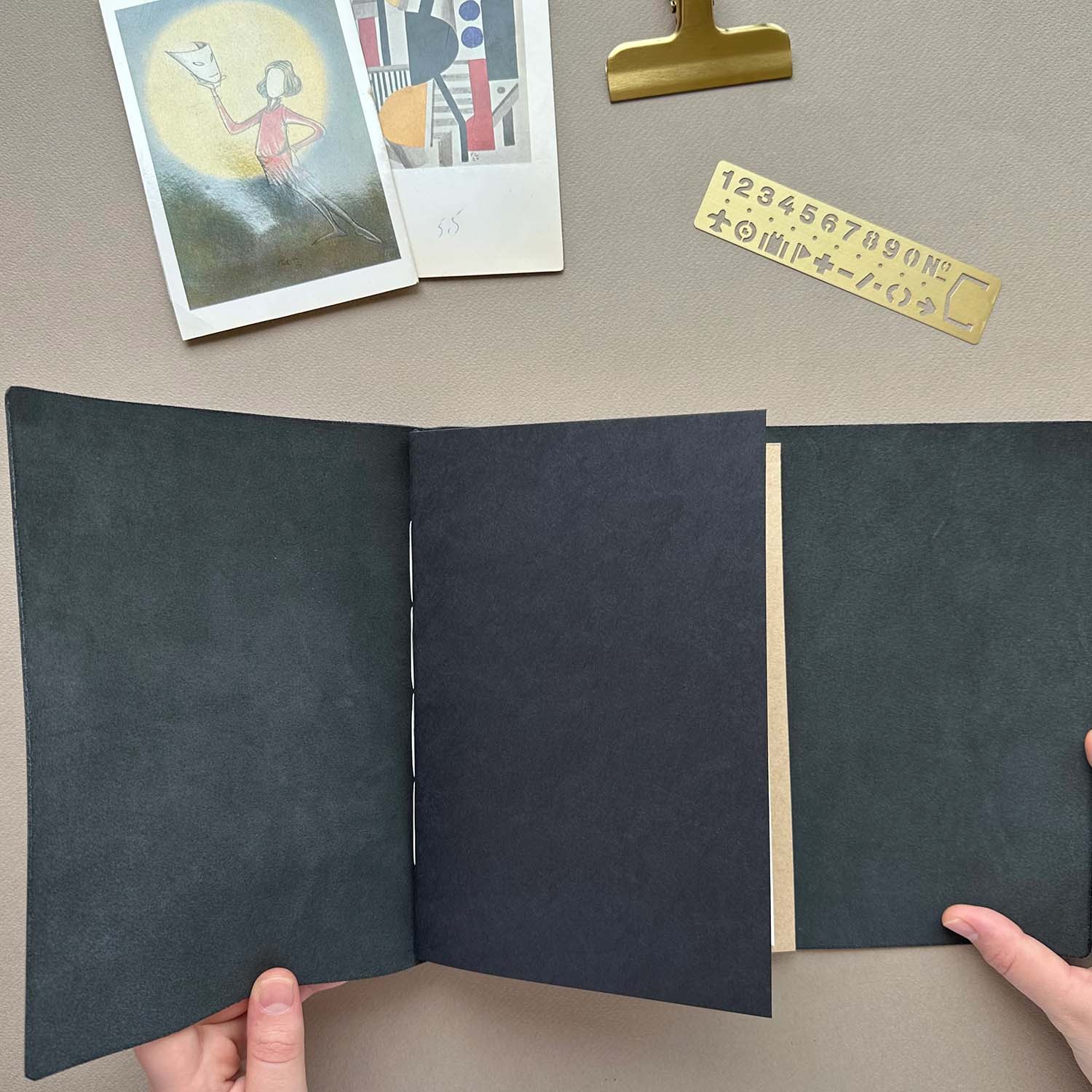 Euk Design A5 Large Size Traveler's Notebook Cover - Siyah