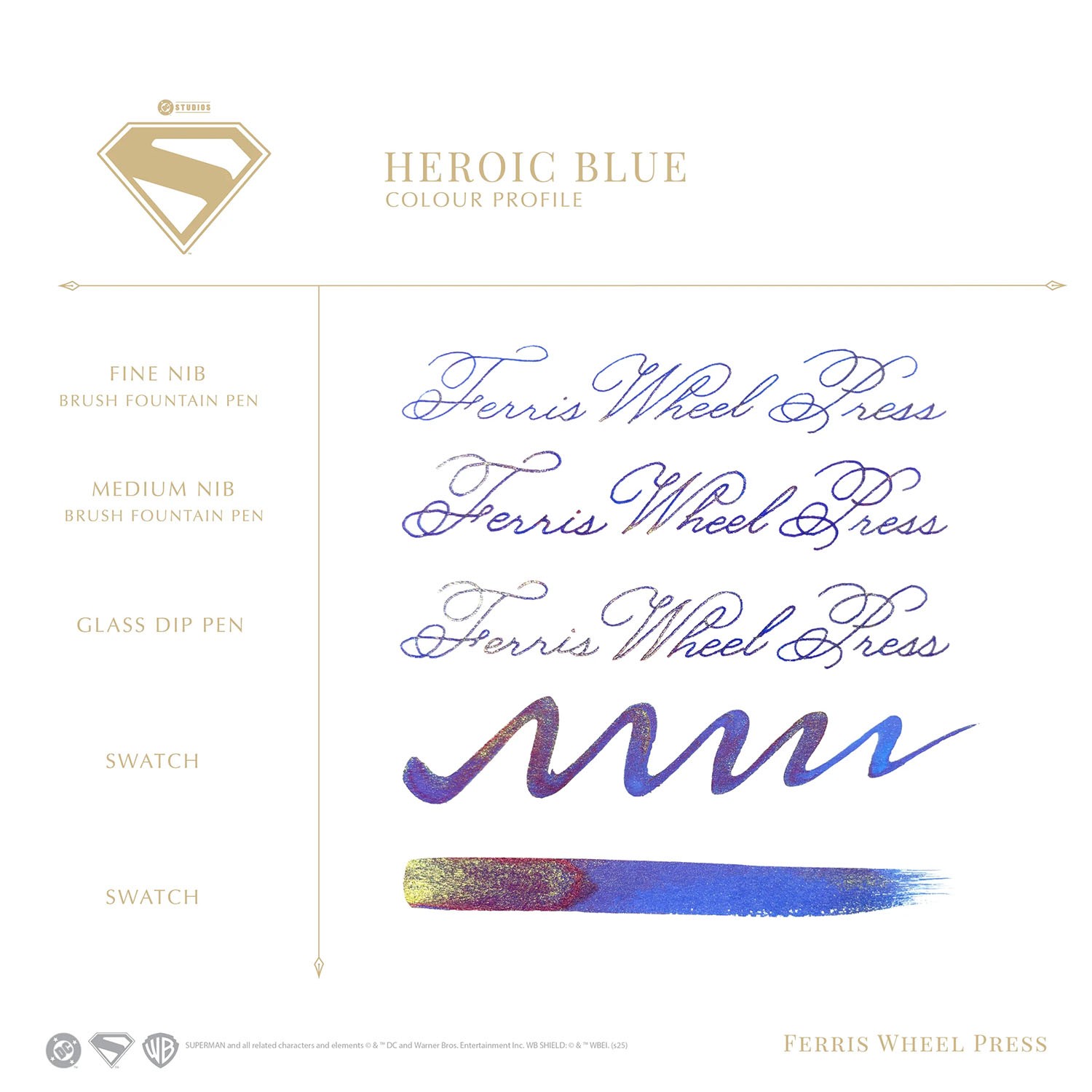 Ferris Wheel Press Superman Heroic Blue Şişe Mürekkep - 10 ml