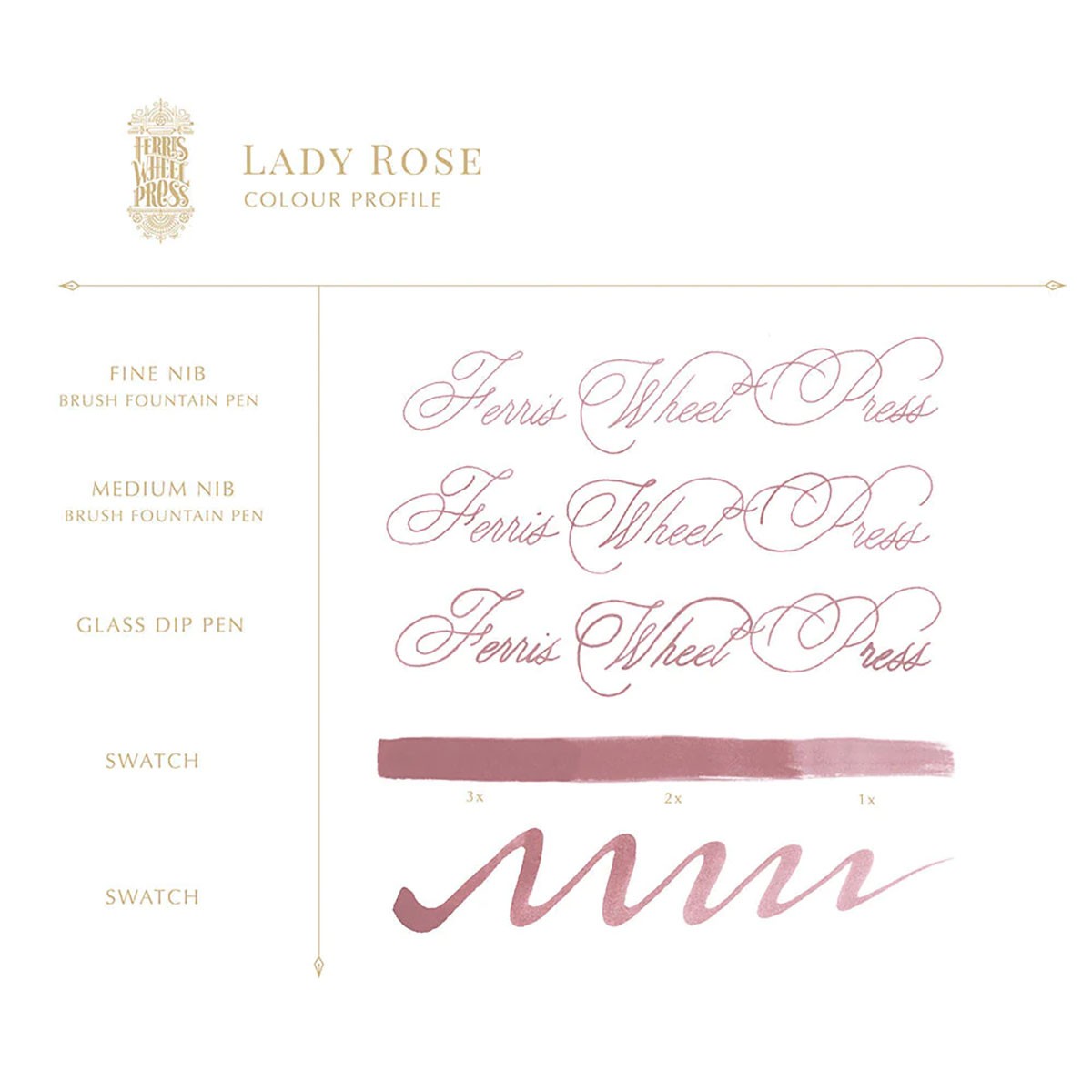 Ferris Wheel Press Lady Rose Şişe Mürekkep - 38 ml