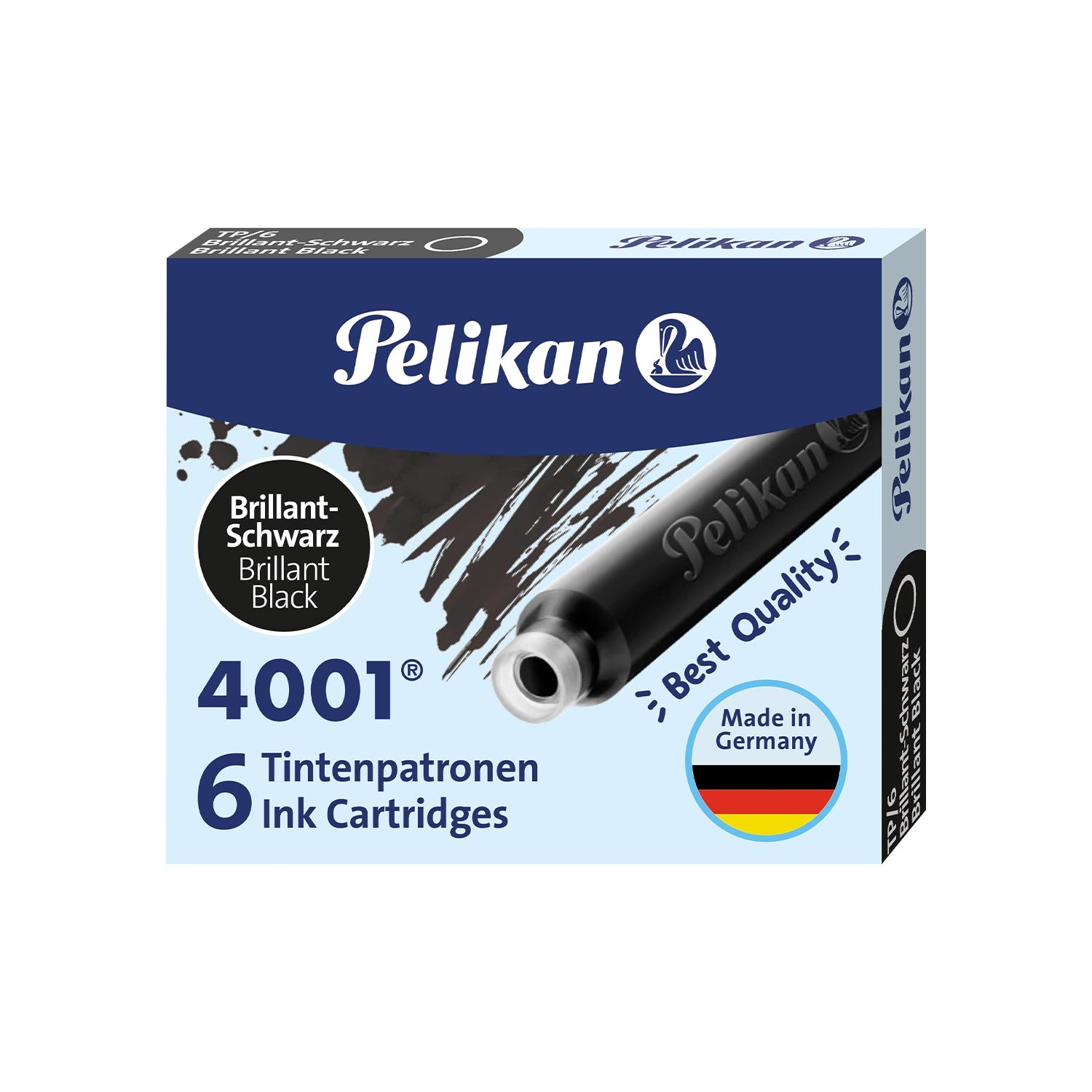 Pelikan 4001 Siyah Kısa Mürekkep Kartuşu