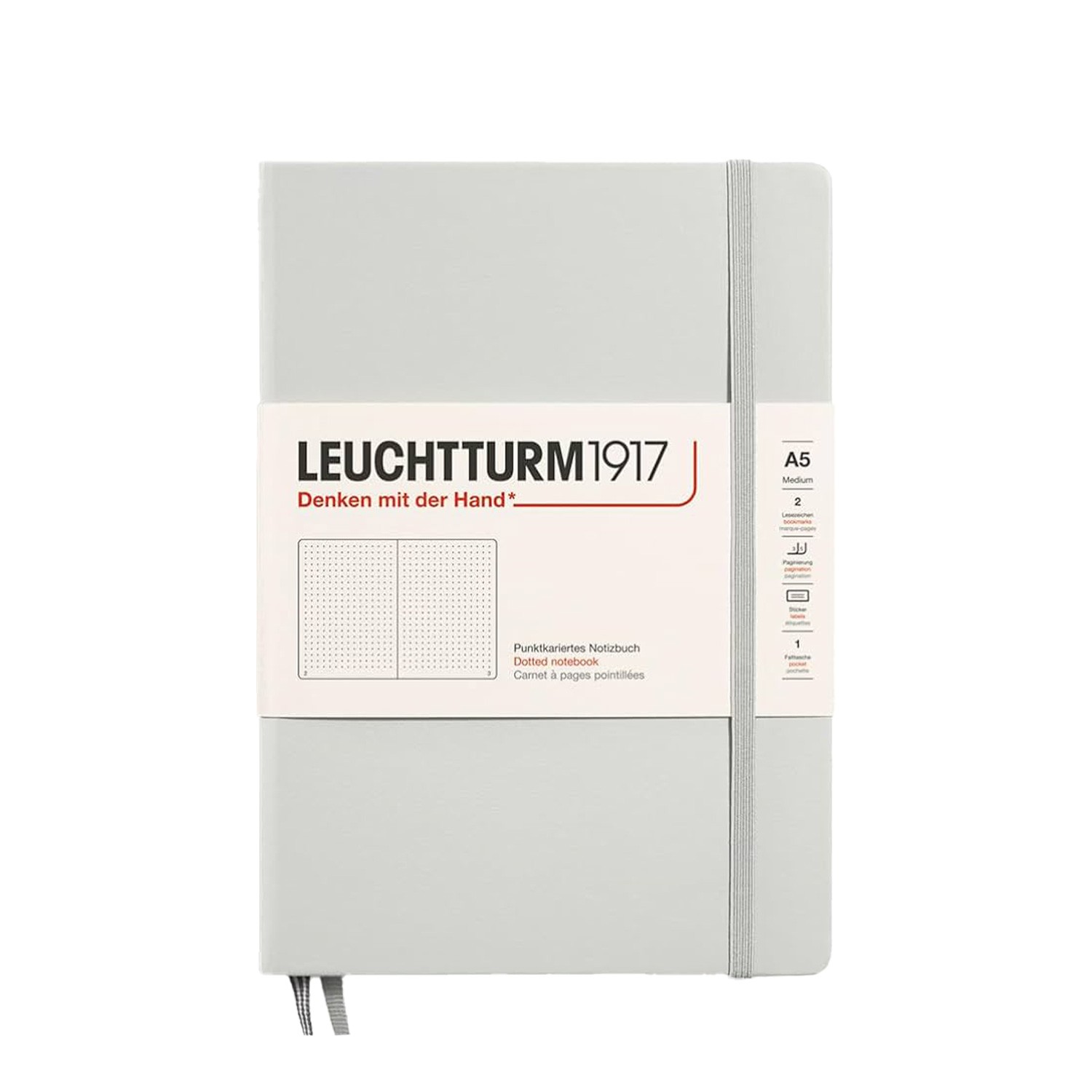 Leuchtturm1917 A5 Açık Gri Sert Kapak 251 Sayfa Defter