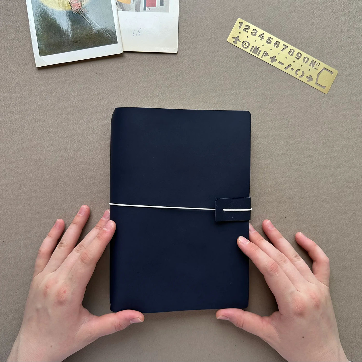 Euk Design A5 Size Traveler's Notebook Cover - Mavi