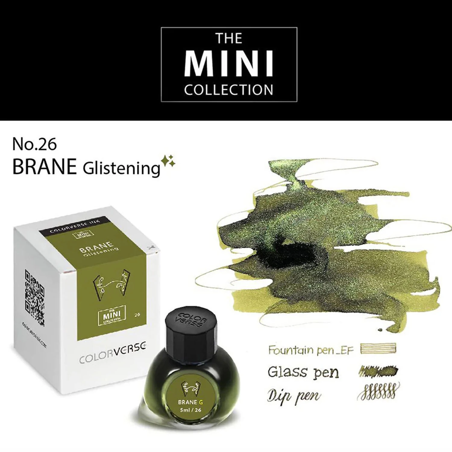 Colorverse The Mini Collection No. 26 Brane Glistening Şişe Mürekkep - 5 ml