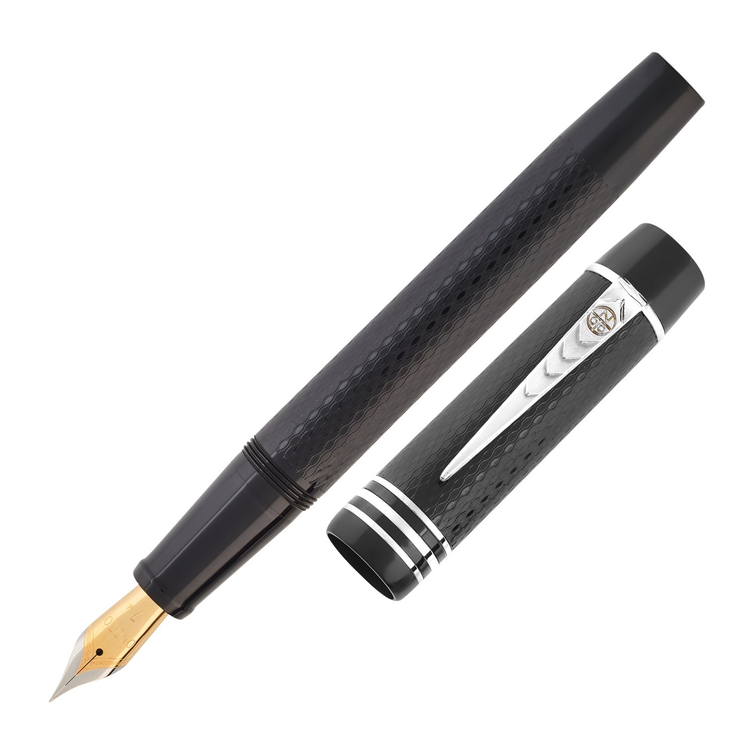 Onoto Magna Ebonite Black Silver Dolma Kalem